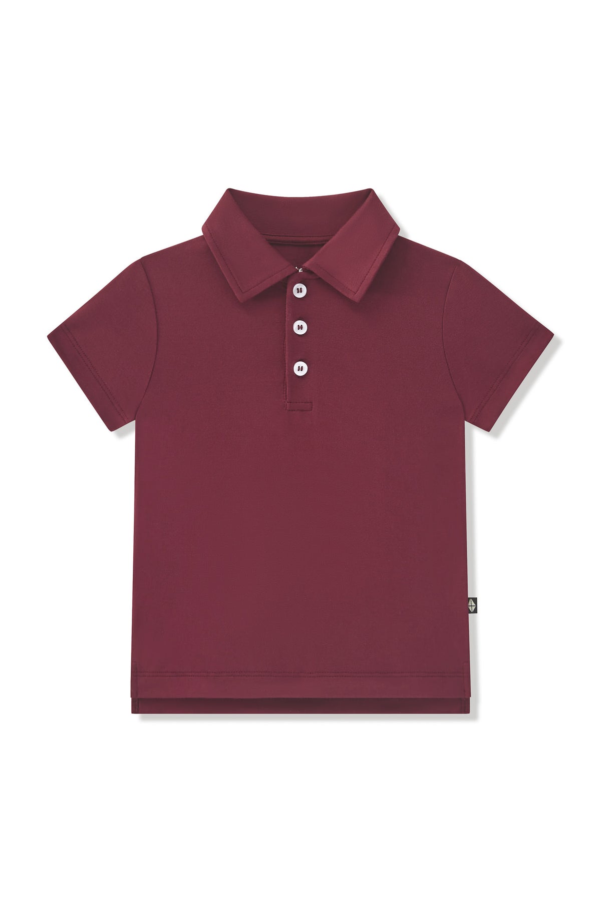 Toddler Short Sleeve Polo in Burgundy on a white background