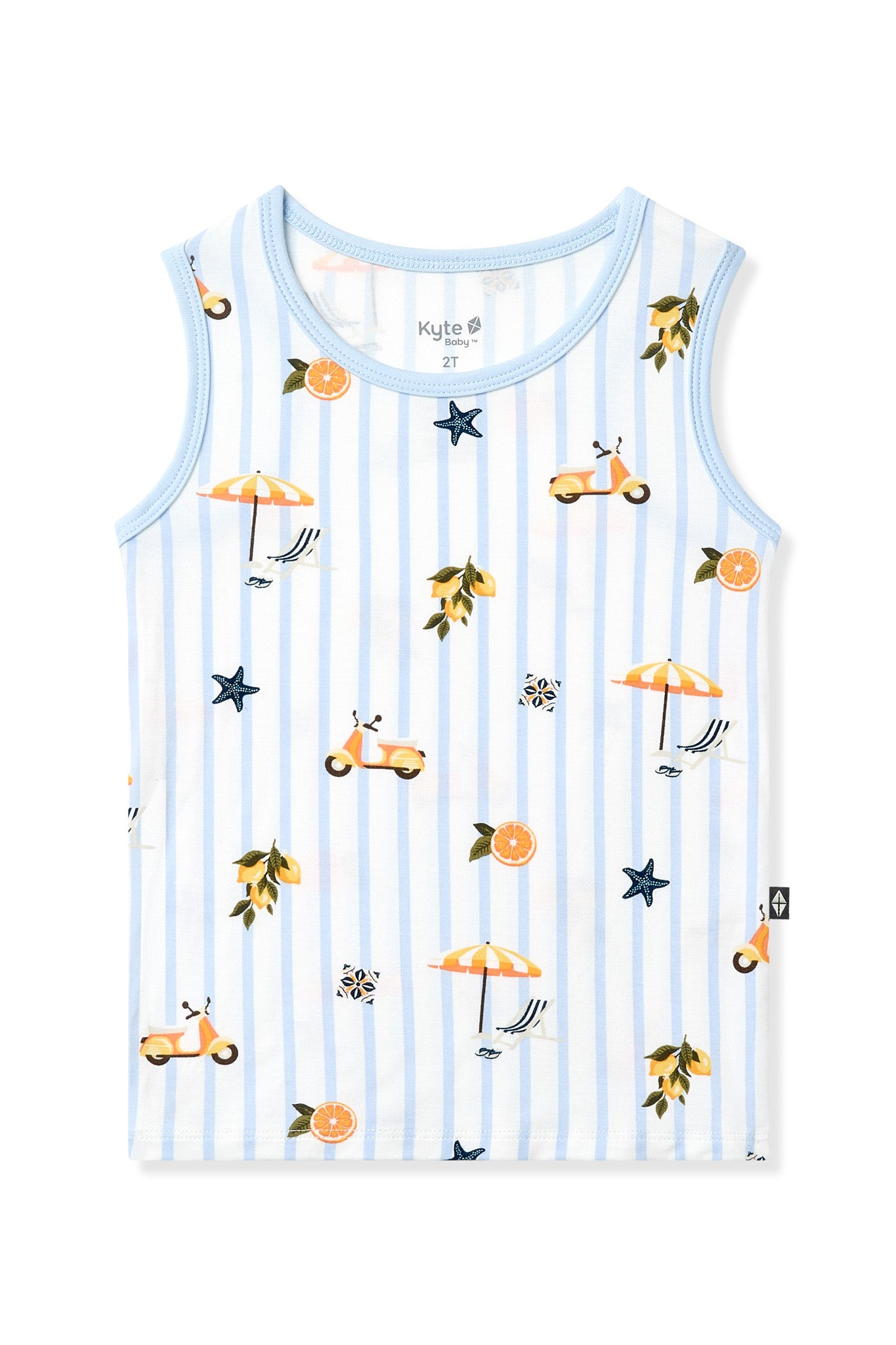 Product photo of the Toddler Tank Top in Amalfi Coast shown on a white surface