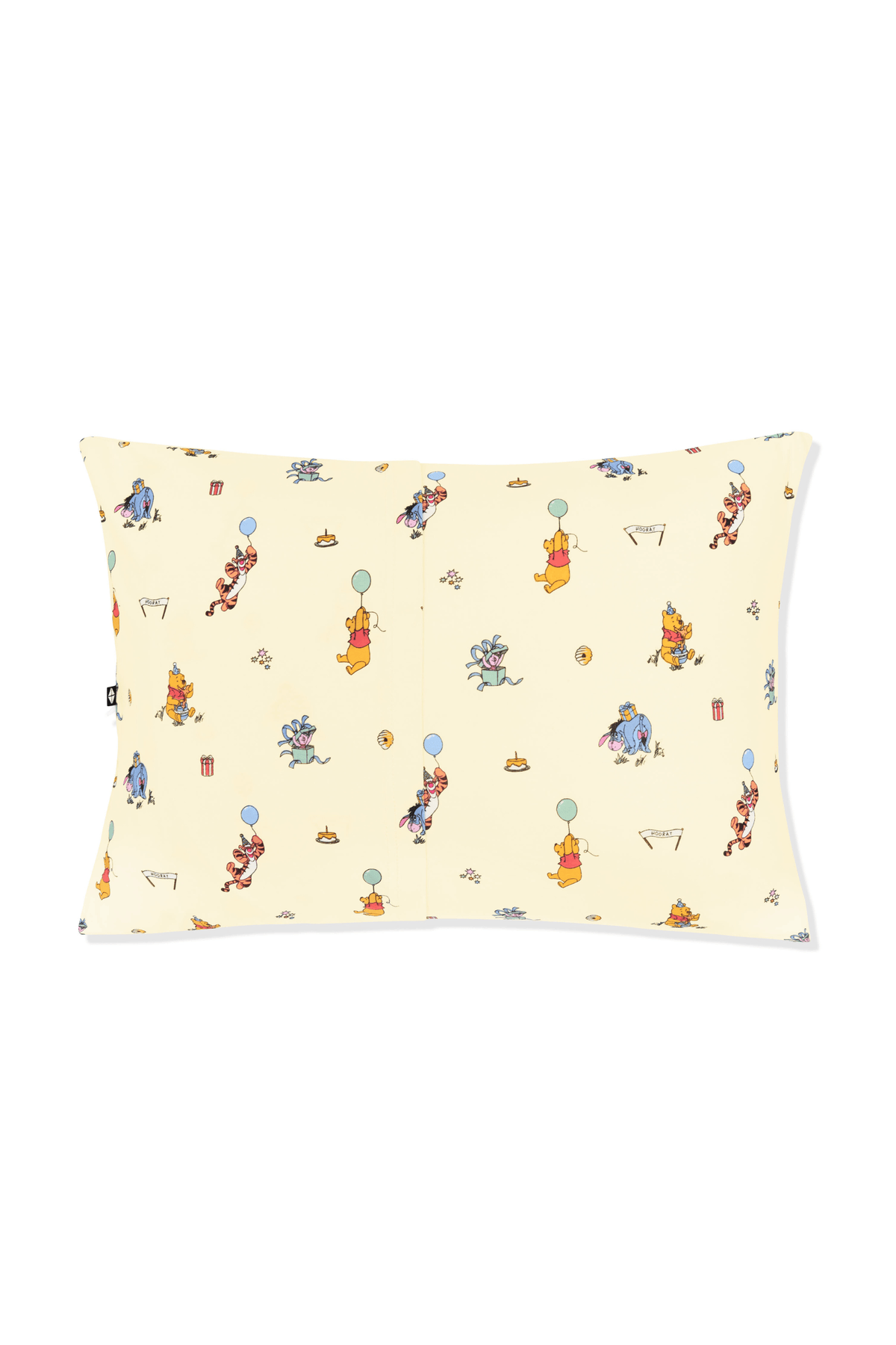 The back of the Toddler Pillowcase in Winnie the Pooh Celebration showing the envelope closure