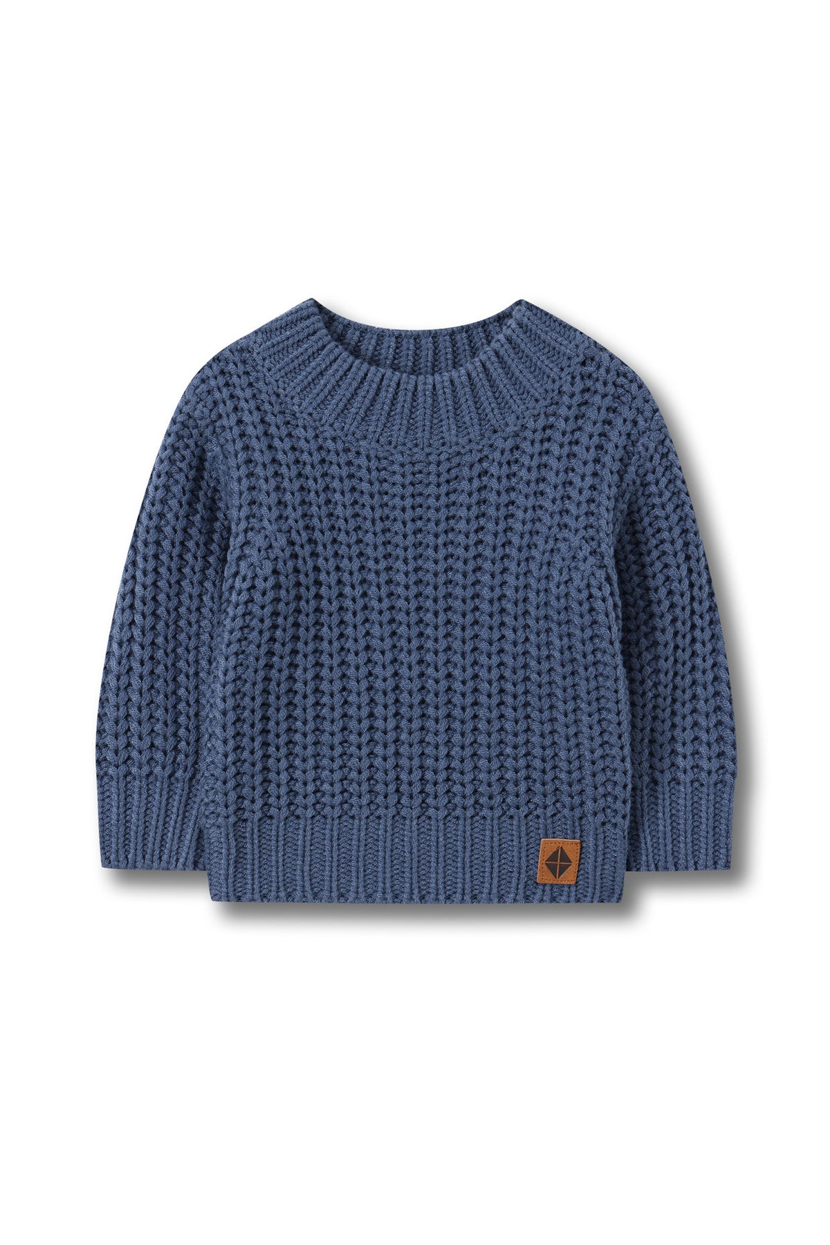 Chunky Knit Sweater in Oxford on a white background