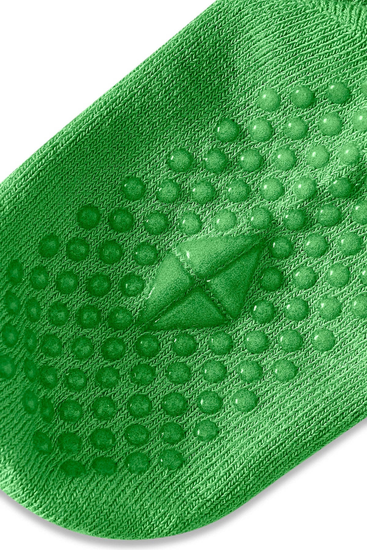 Close up of Ankle Socks in chive with grips shown on a white background