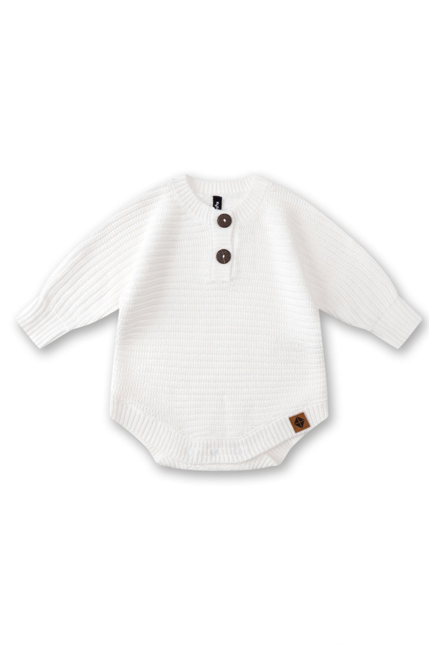 Chunky Knit Romper in cloud on a white background