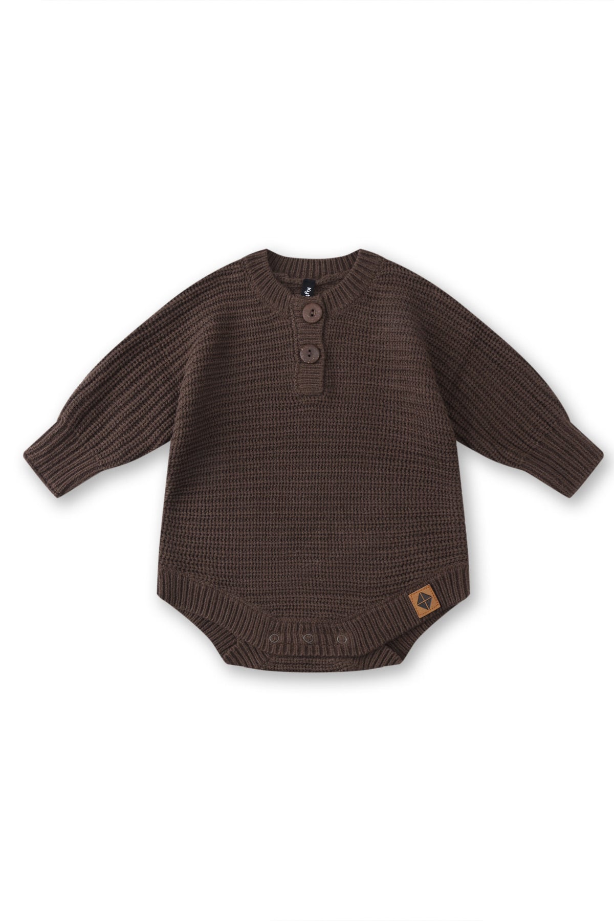 Chunky Knit Romper in Espresso
