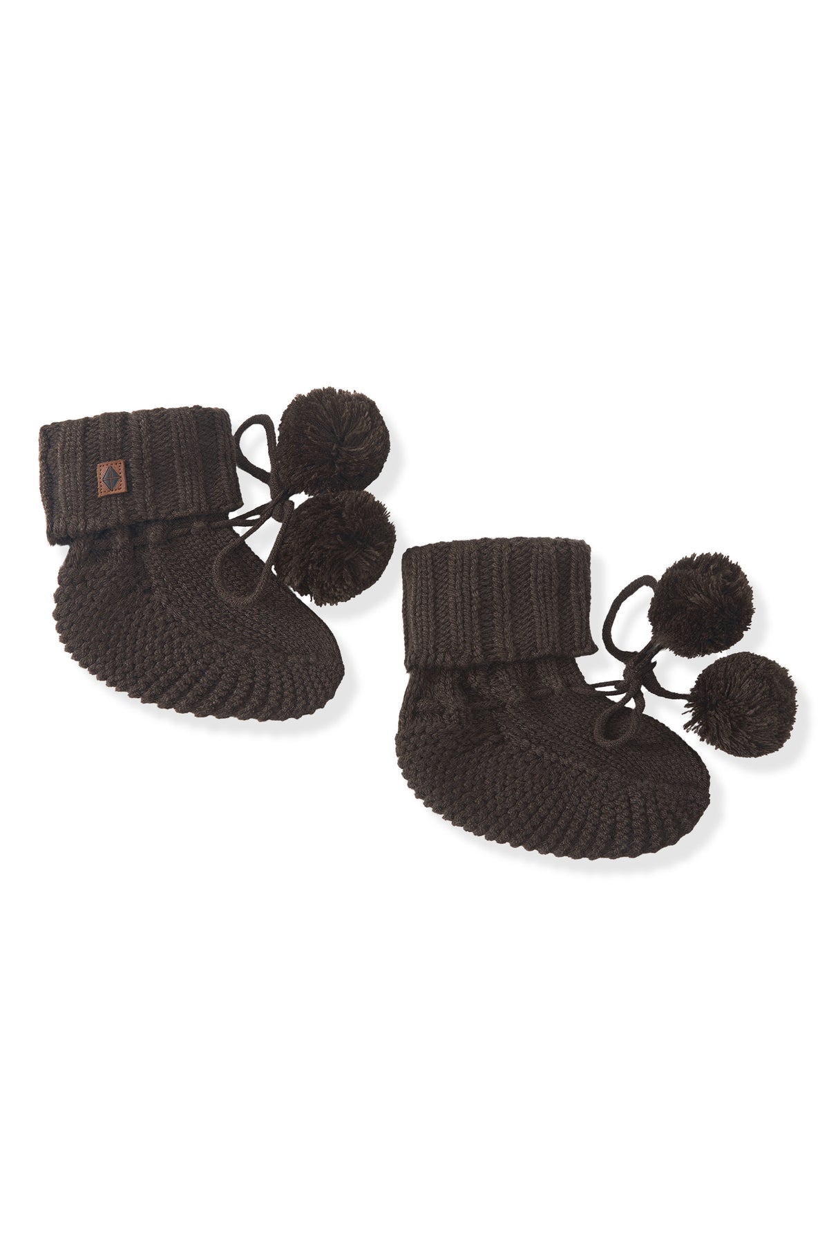 Knit Booties in Espresso