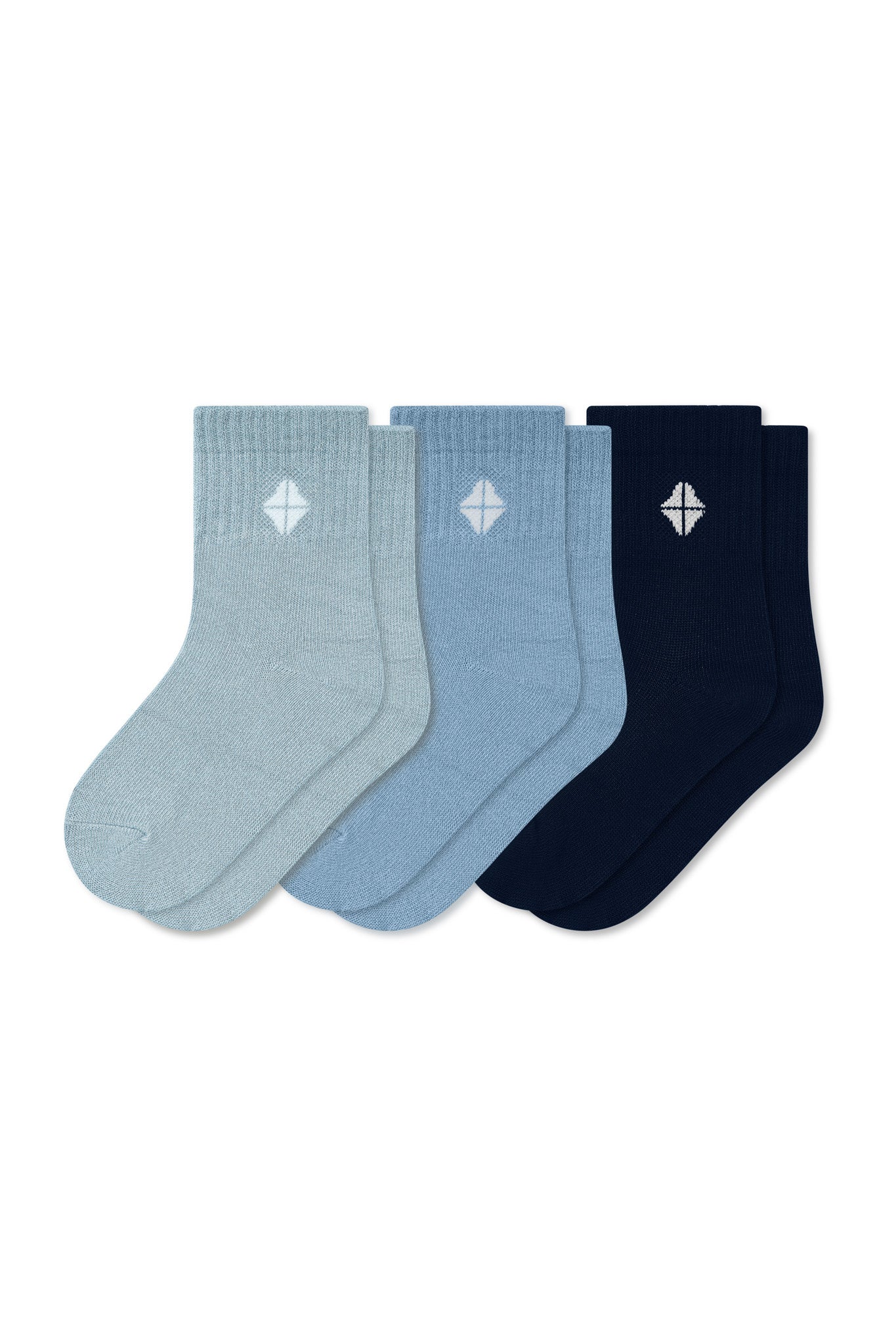 Crew Socks Combo 3-Pack in Cool laying flat on a white surface.