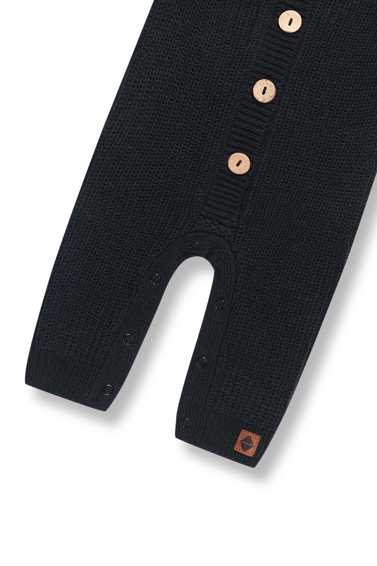 Bottom part of Chunky Knit Jumpsuit in Midnight on a white background