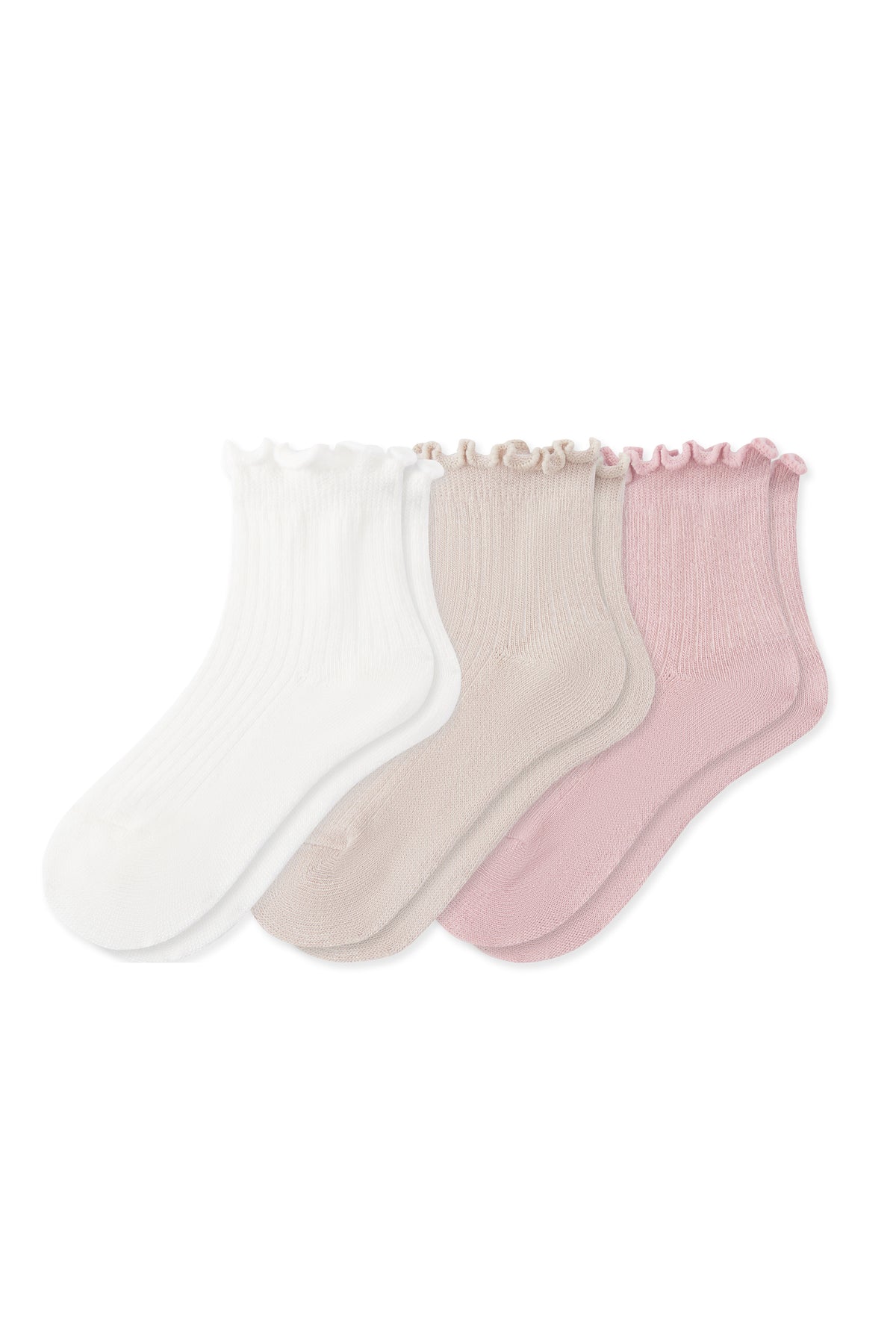 Ruffle Socks Combo 3-Pack in Neutral