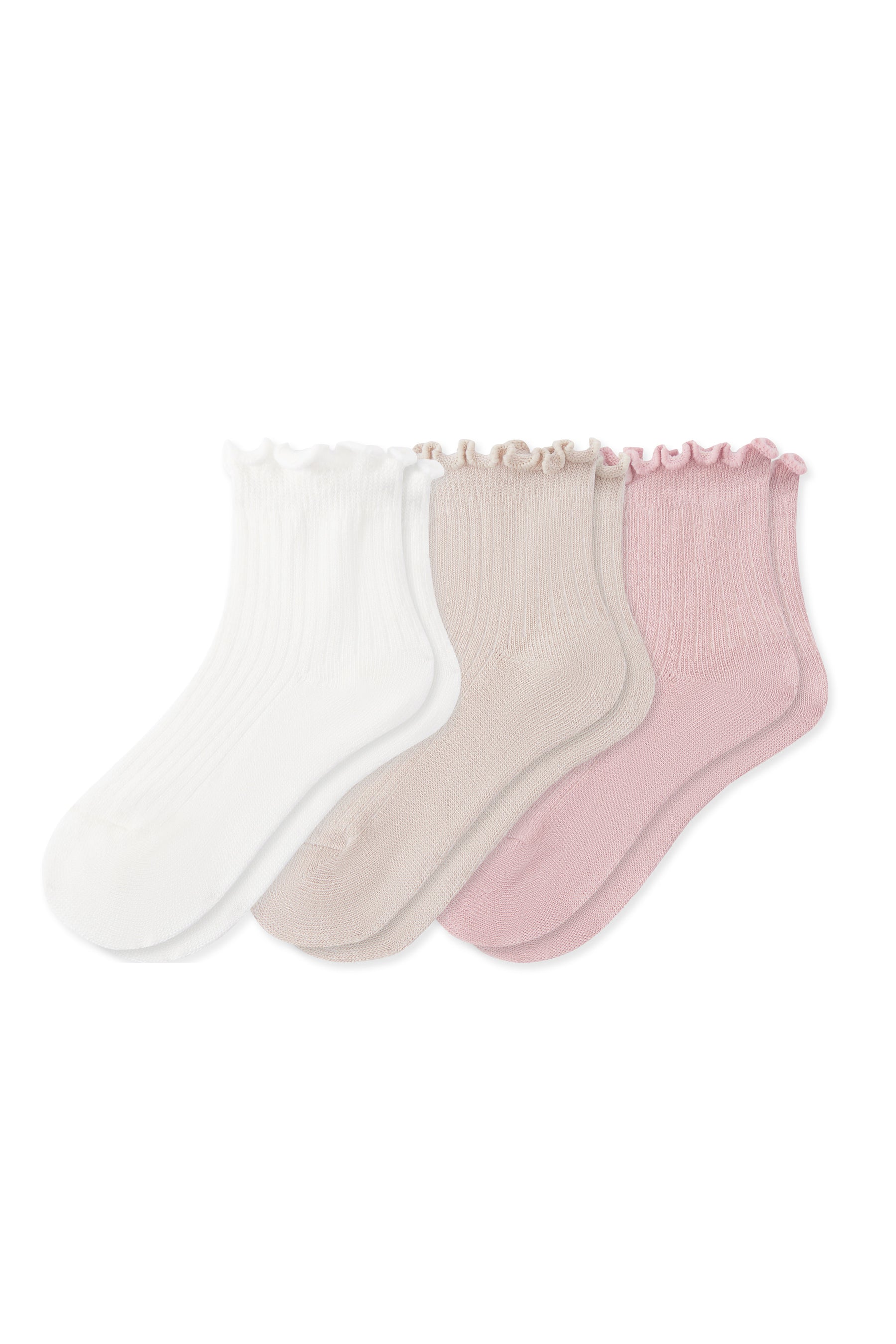 Ruffle Socks Combo 3-Pack in Neutral