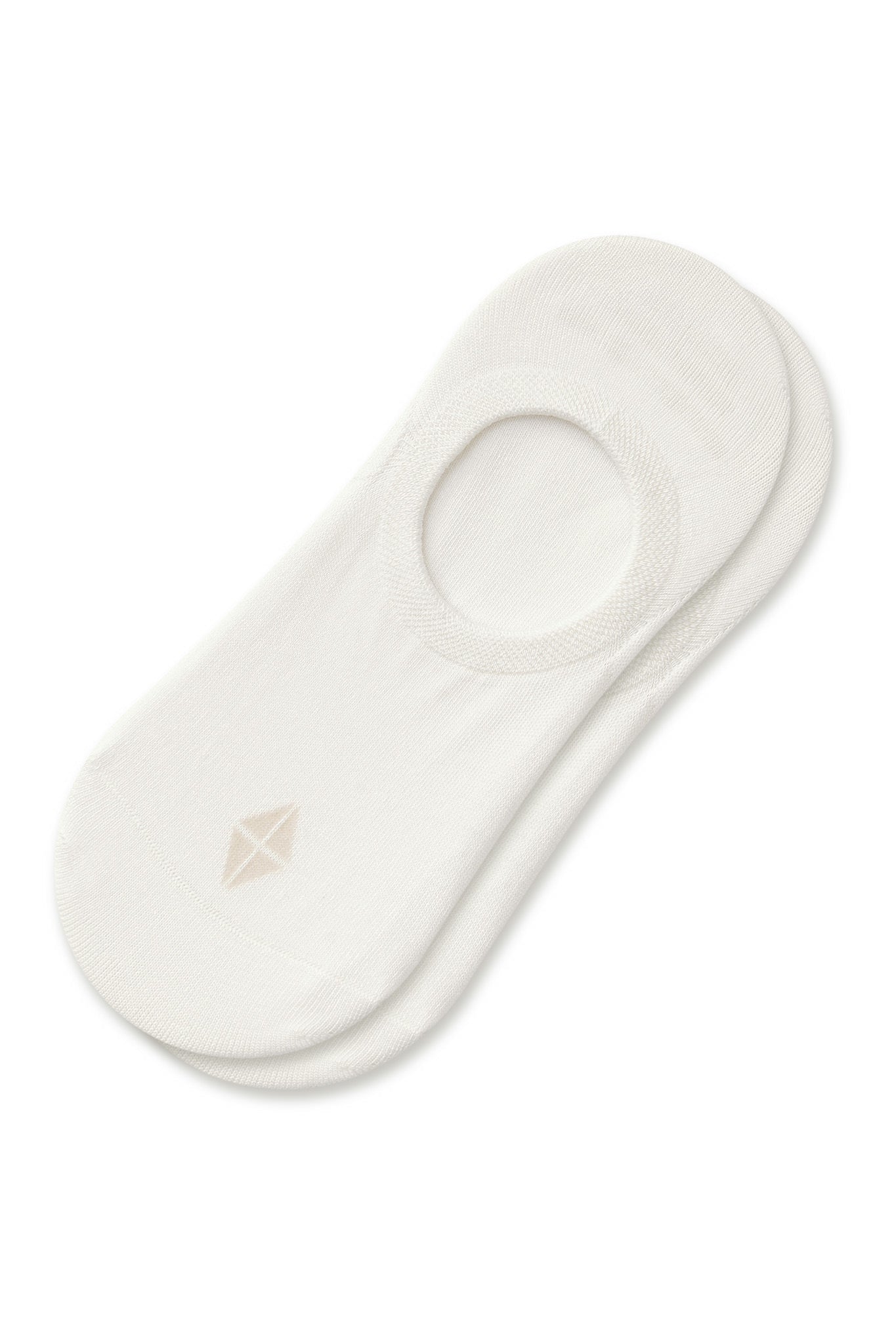 Women's No Show Socks in Cloud laying flat on a white surface.