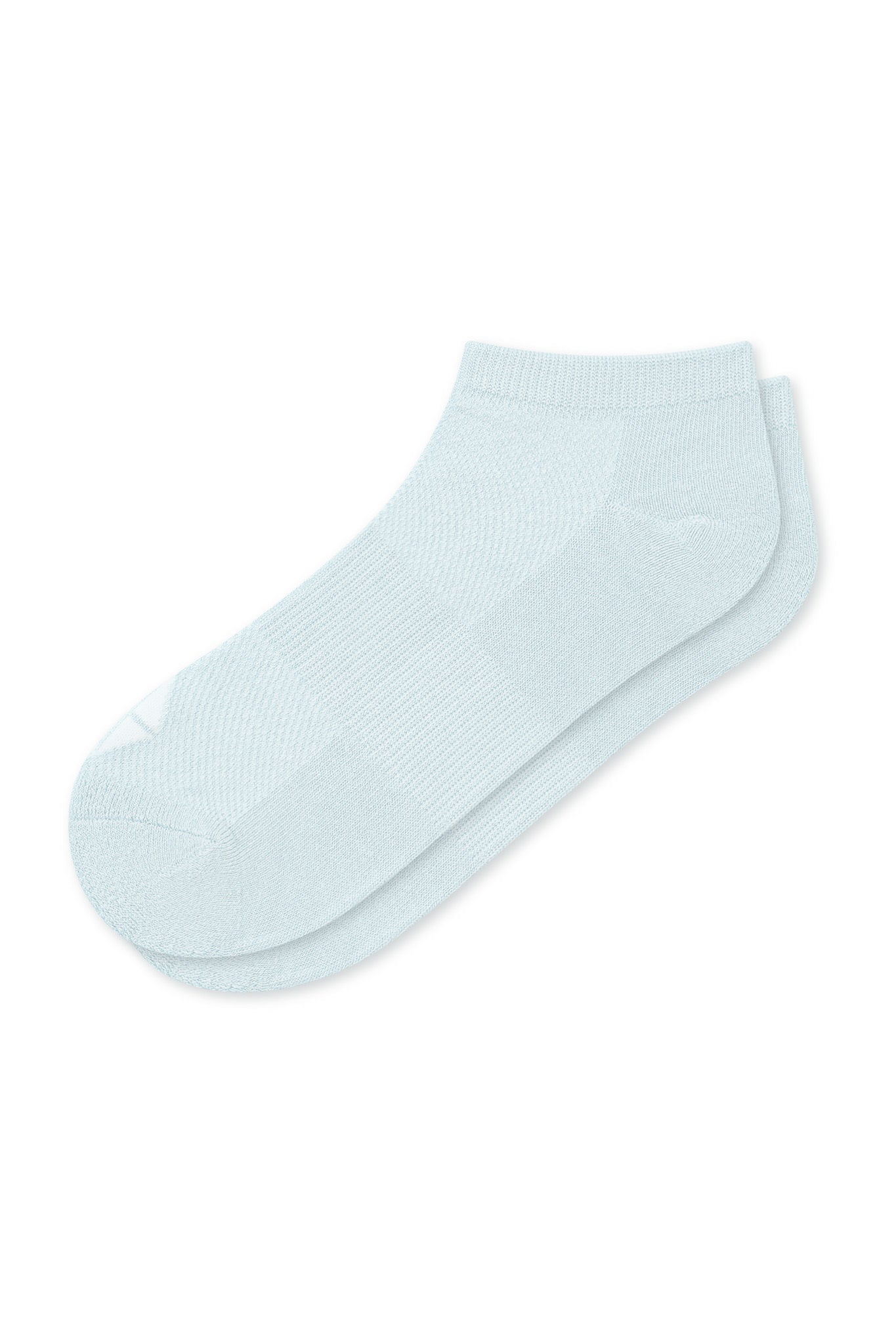 Women's Ankle Socks in Ice  laying flat on a white background.