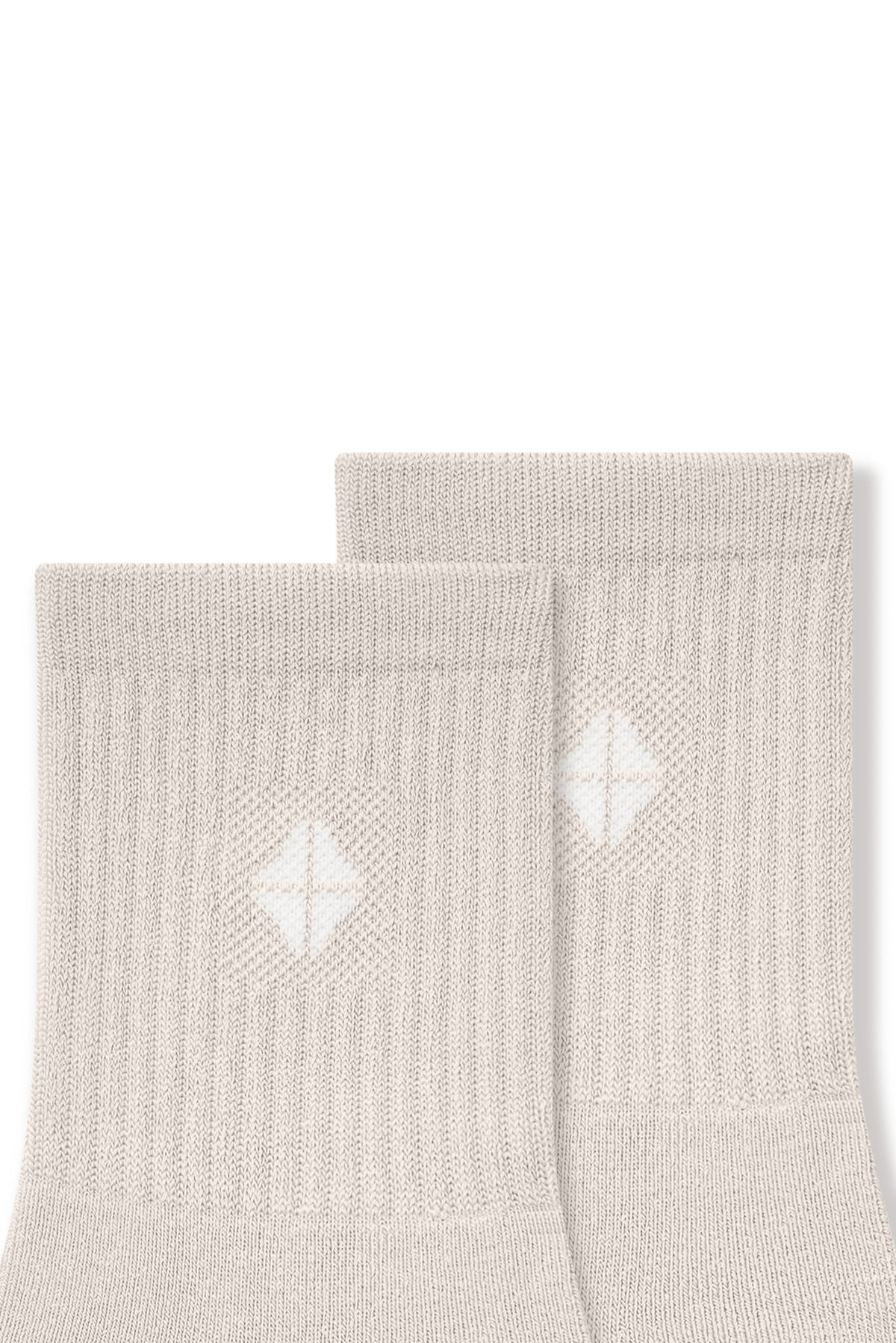 Adult Crew Socks in Oat close up on a white background.