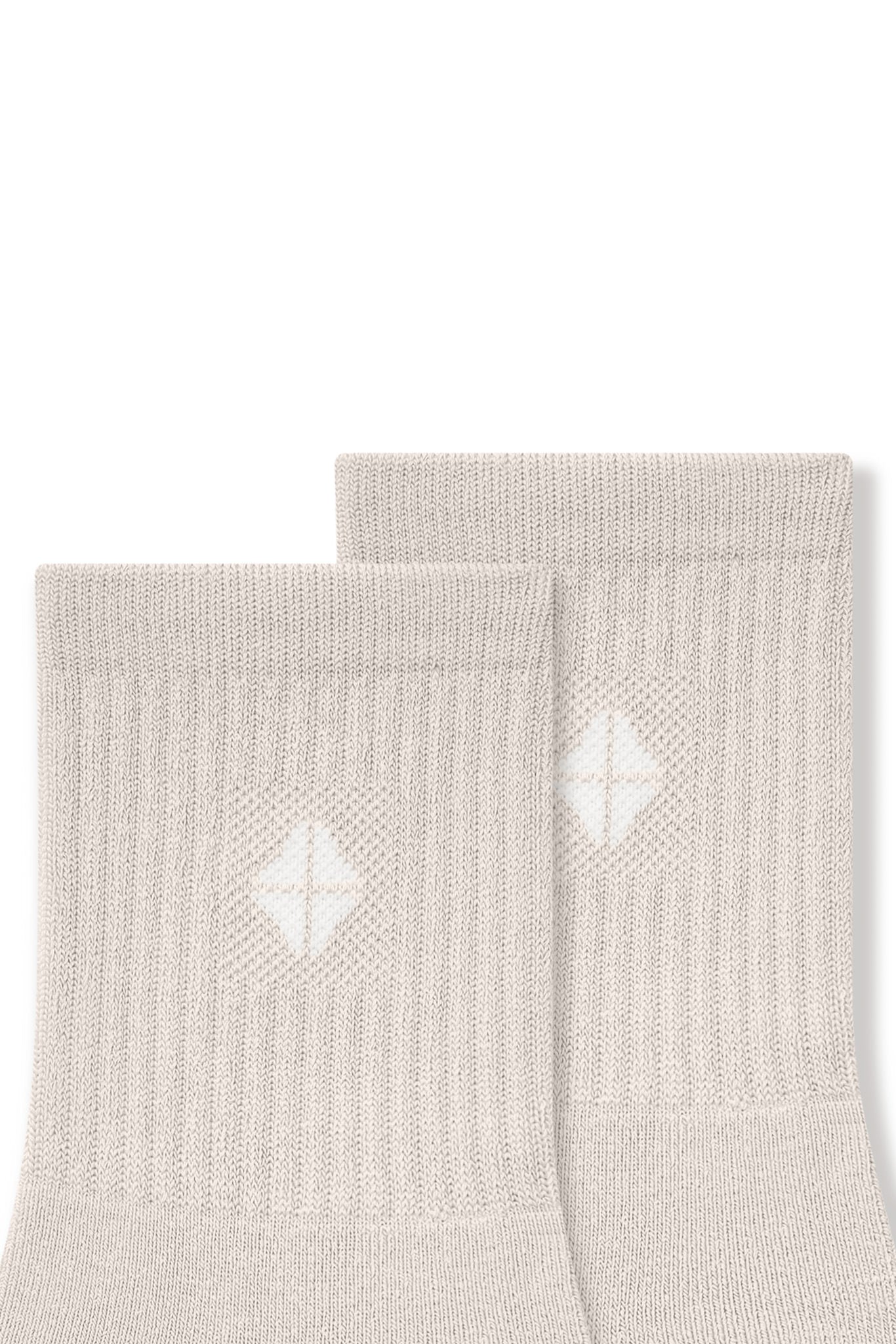 Adult Crew Socks in Oat close up on a white background.