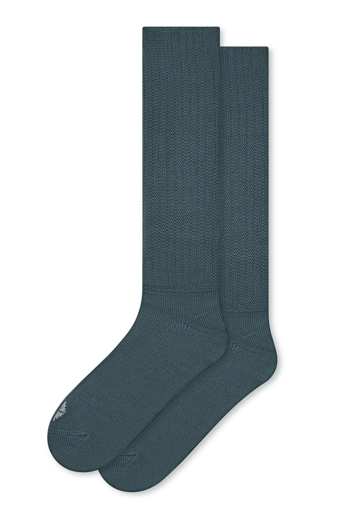 Adult Scrunch Socks in Atlantic laying flat on a white background.