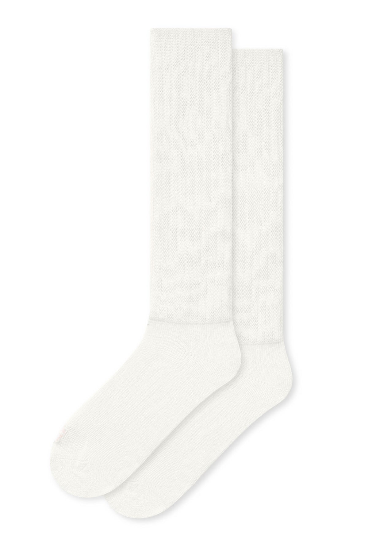 Adult Scrunch Socks in Cloud laying flat on a white background.