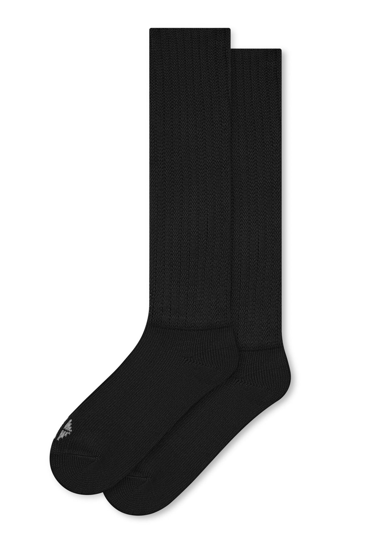 Adult Scrunch Socks in Midnight laying flat on a white background.