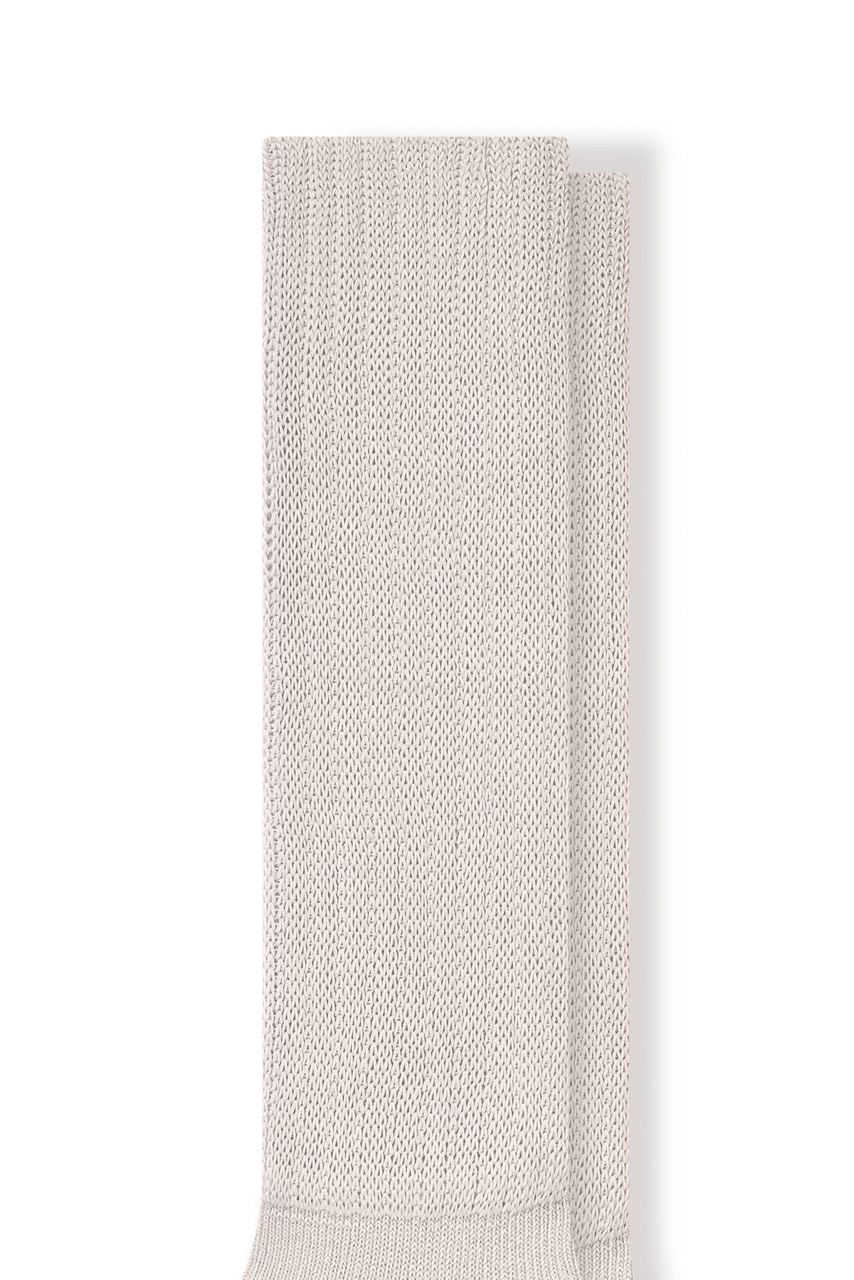 Adult Scrunch Socks in Oat close up on a white background.