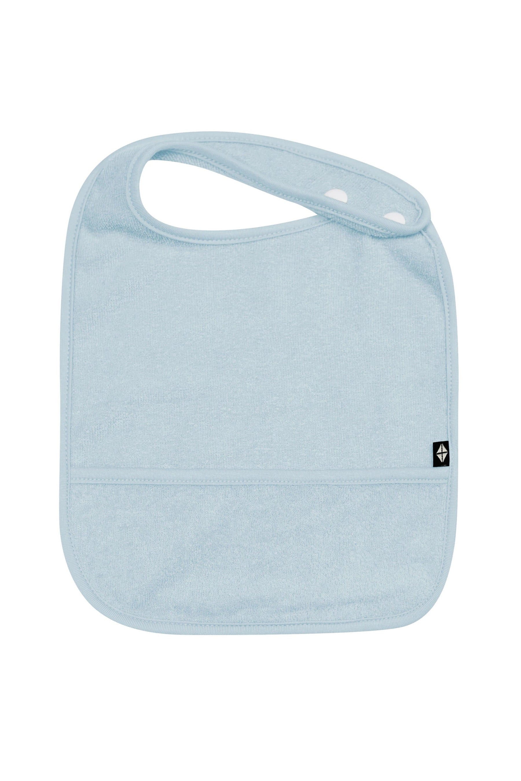 Adjustable Terry Pocket Bib in Slate Blue