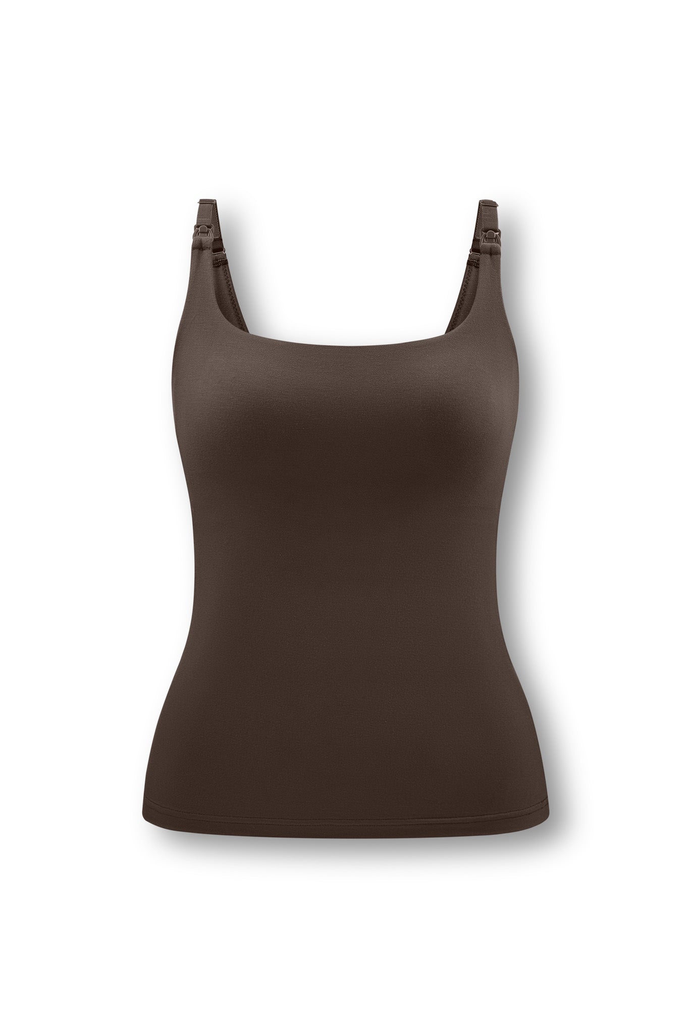 Women's Nursing Tank in Toffee on white background