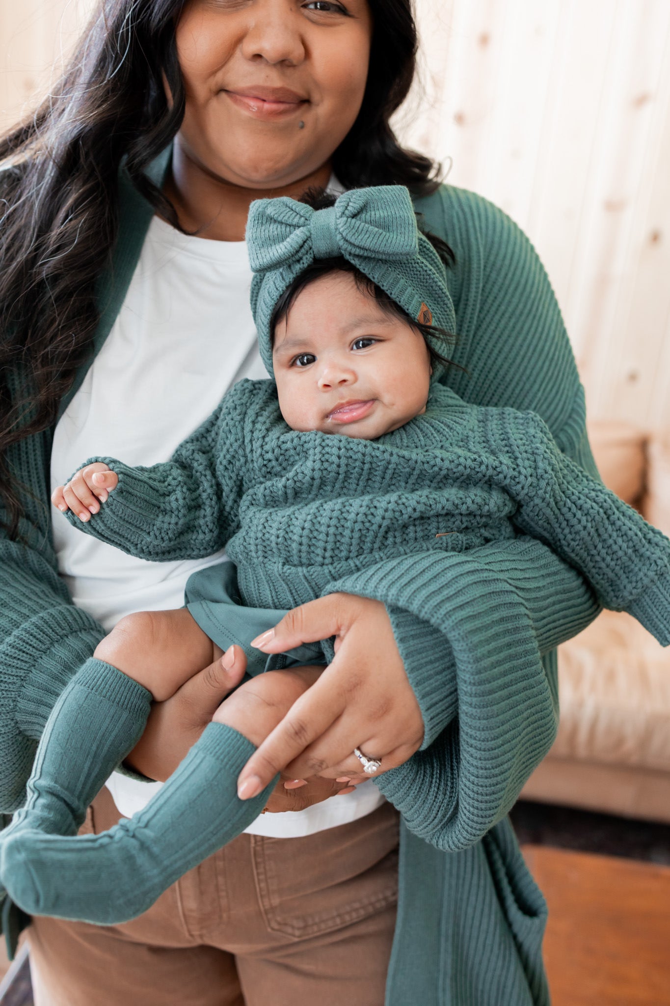 Chunky Knit Sweater in Pine
