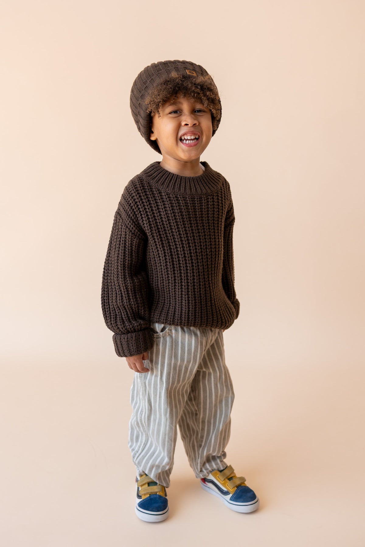 Chunky Knit Sweater in Espresso