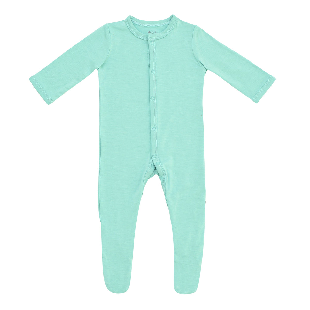 zippered footie in jade