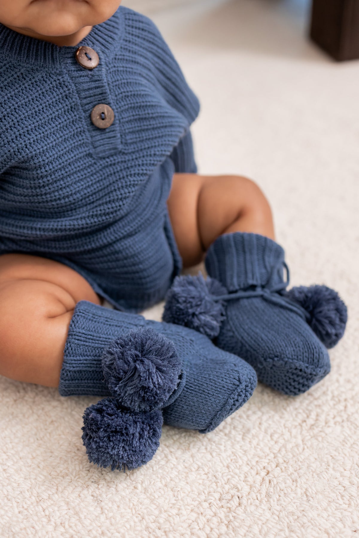 Knit Booties in Oxford