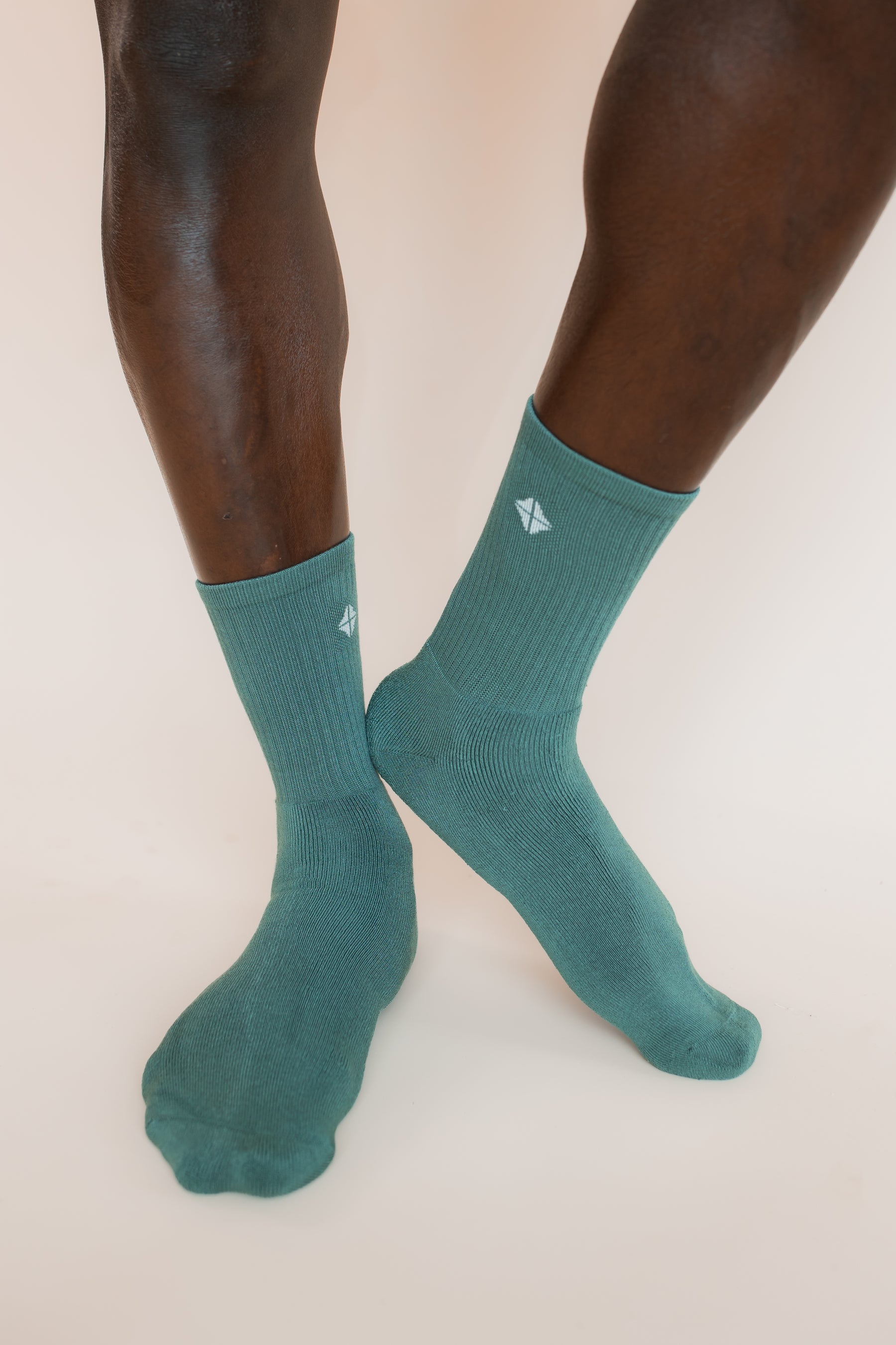 Adult Crew Socks in Pine