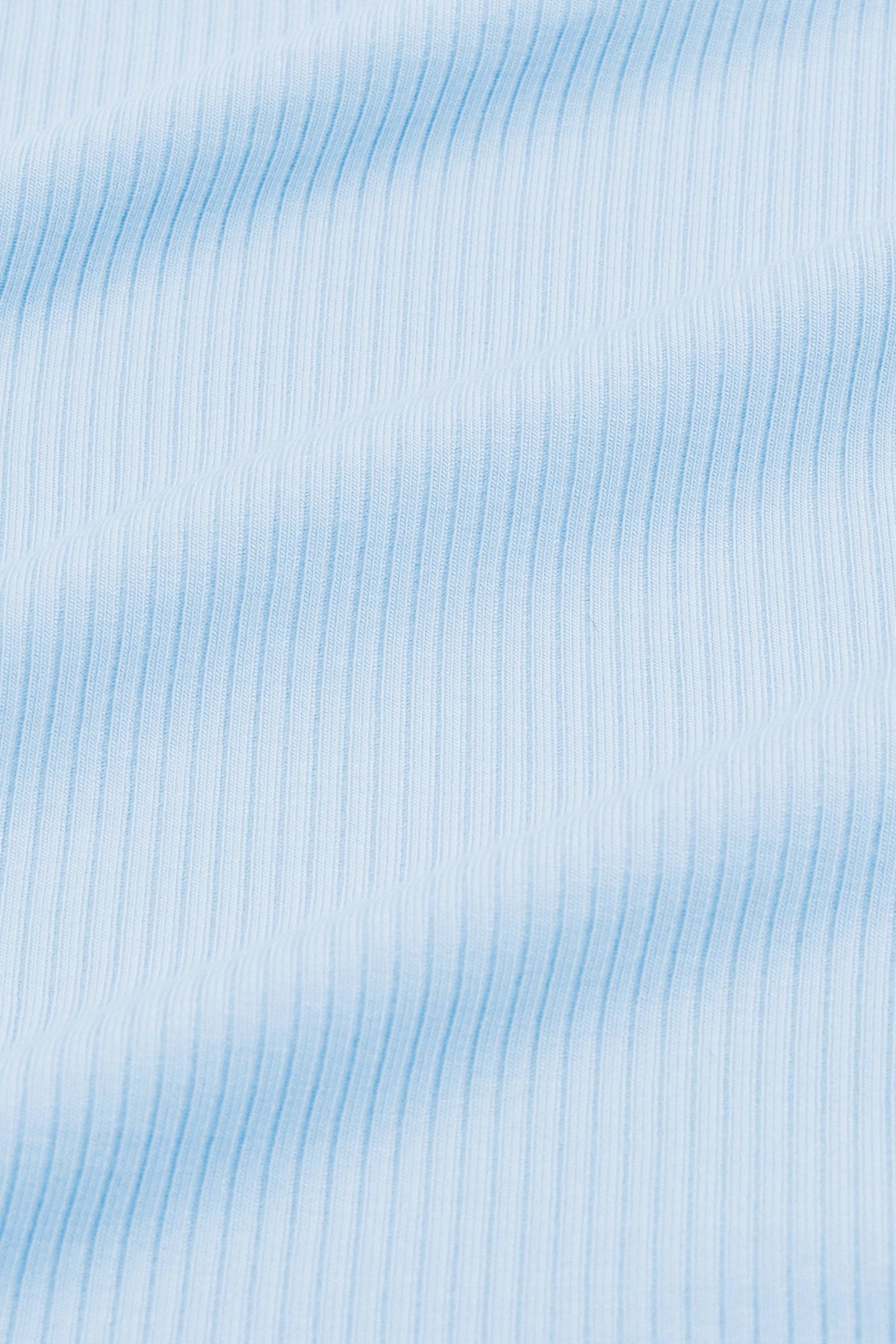 Close up of the ribbed fabric: A sky blue