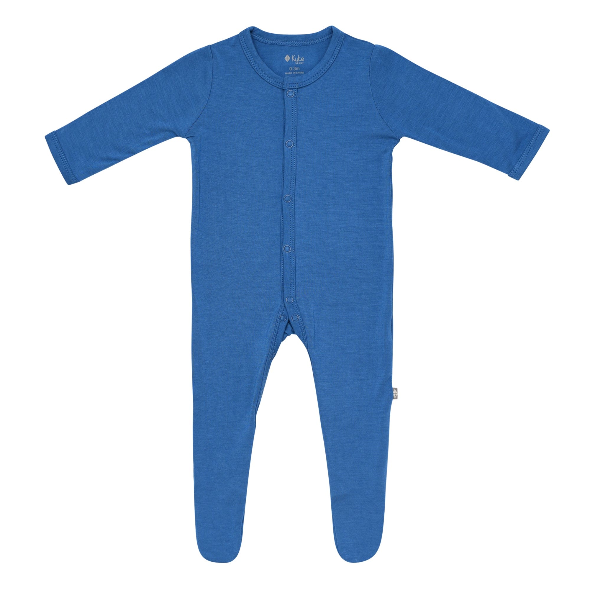 snap footie in sapphire