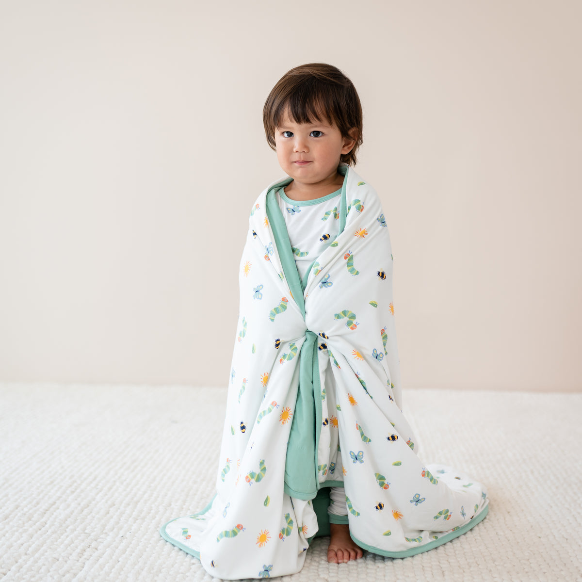 Toddler wrapped in Toddler Blanket in The Very Hungry Caterpillar™ and Friends 1.0