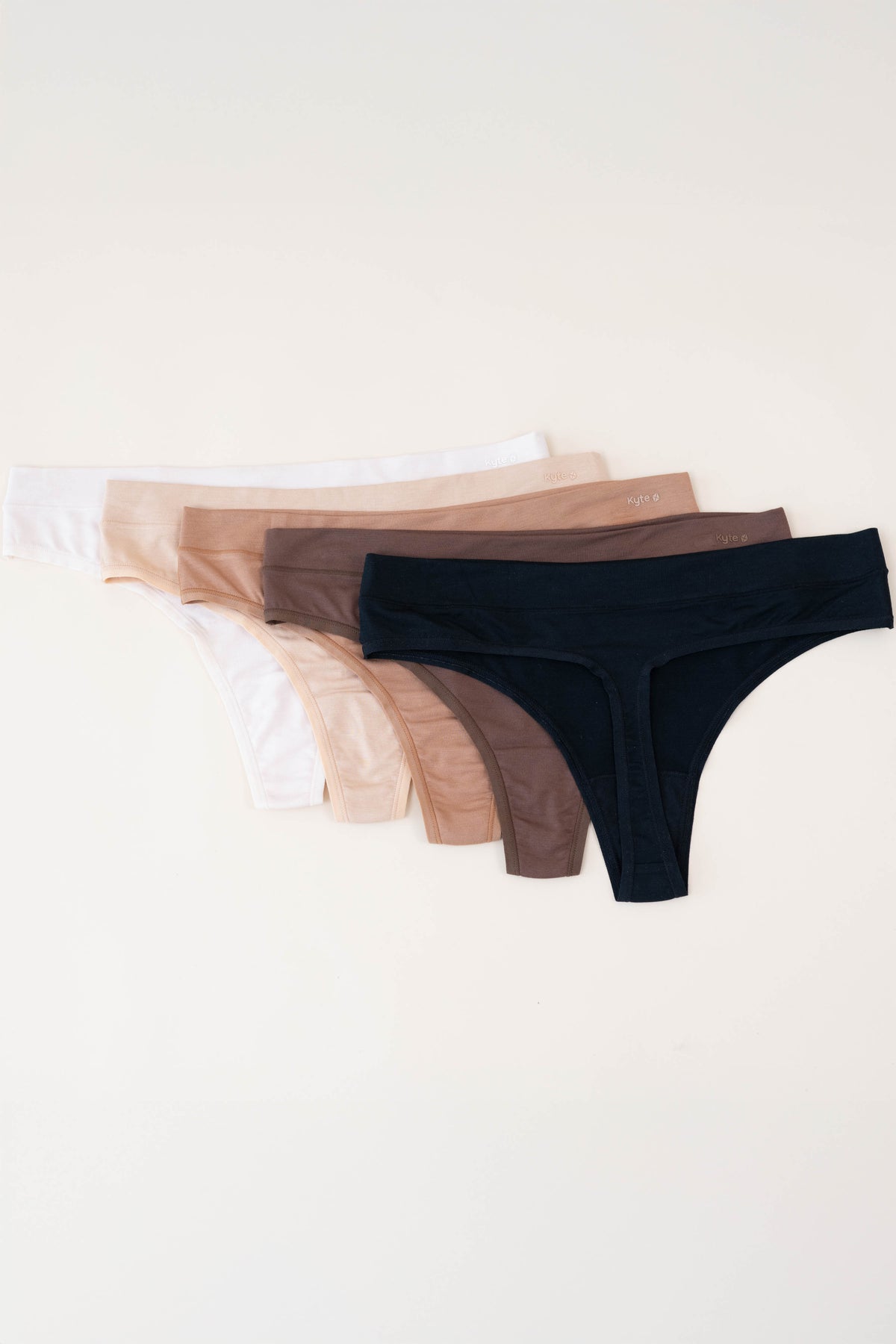 Soft bamboo Women's Thongs in range of neutral colors