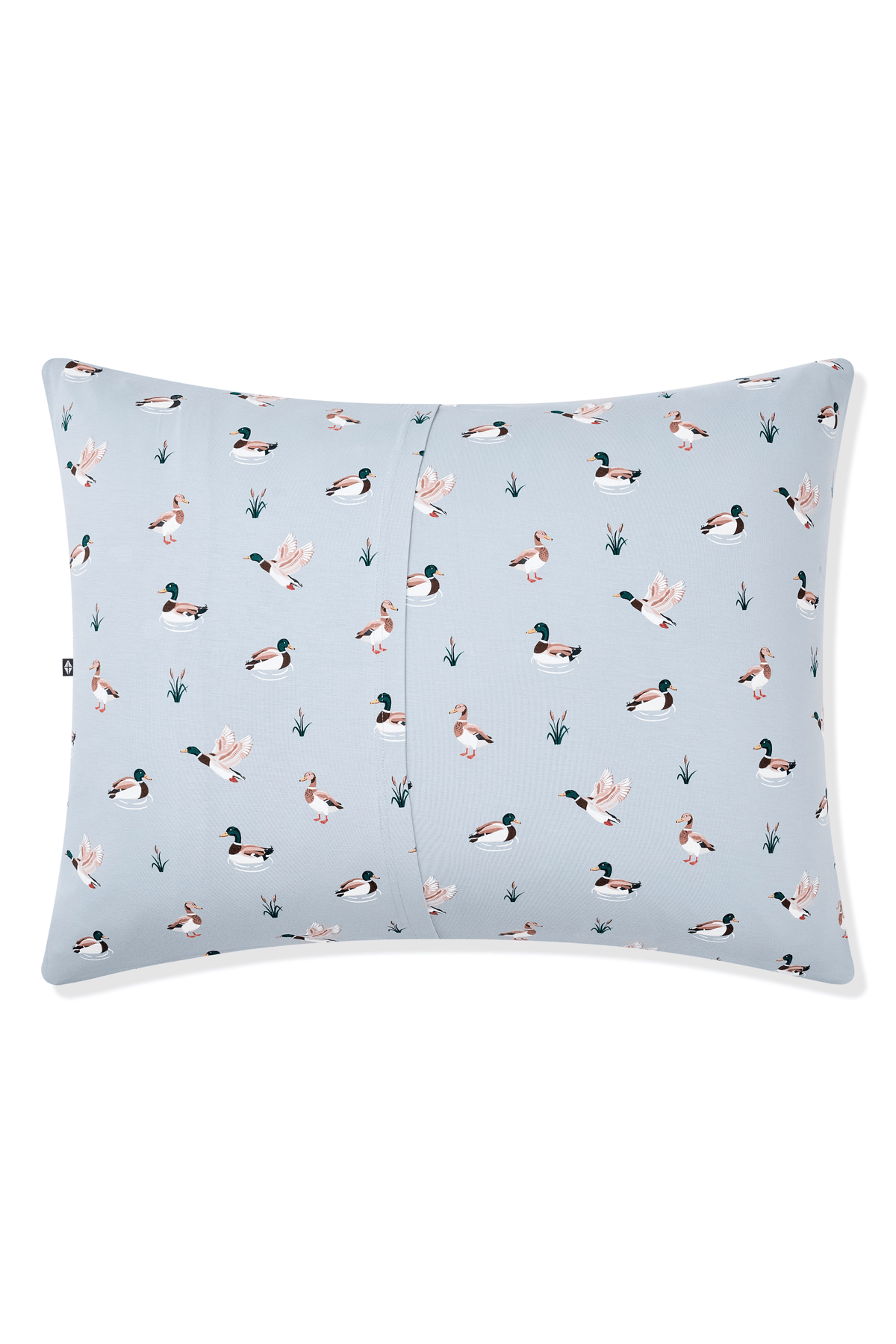 The back of the Toddler Pillowcase in Mallard Duck showing the envelope closure