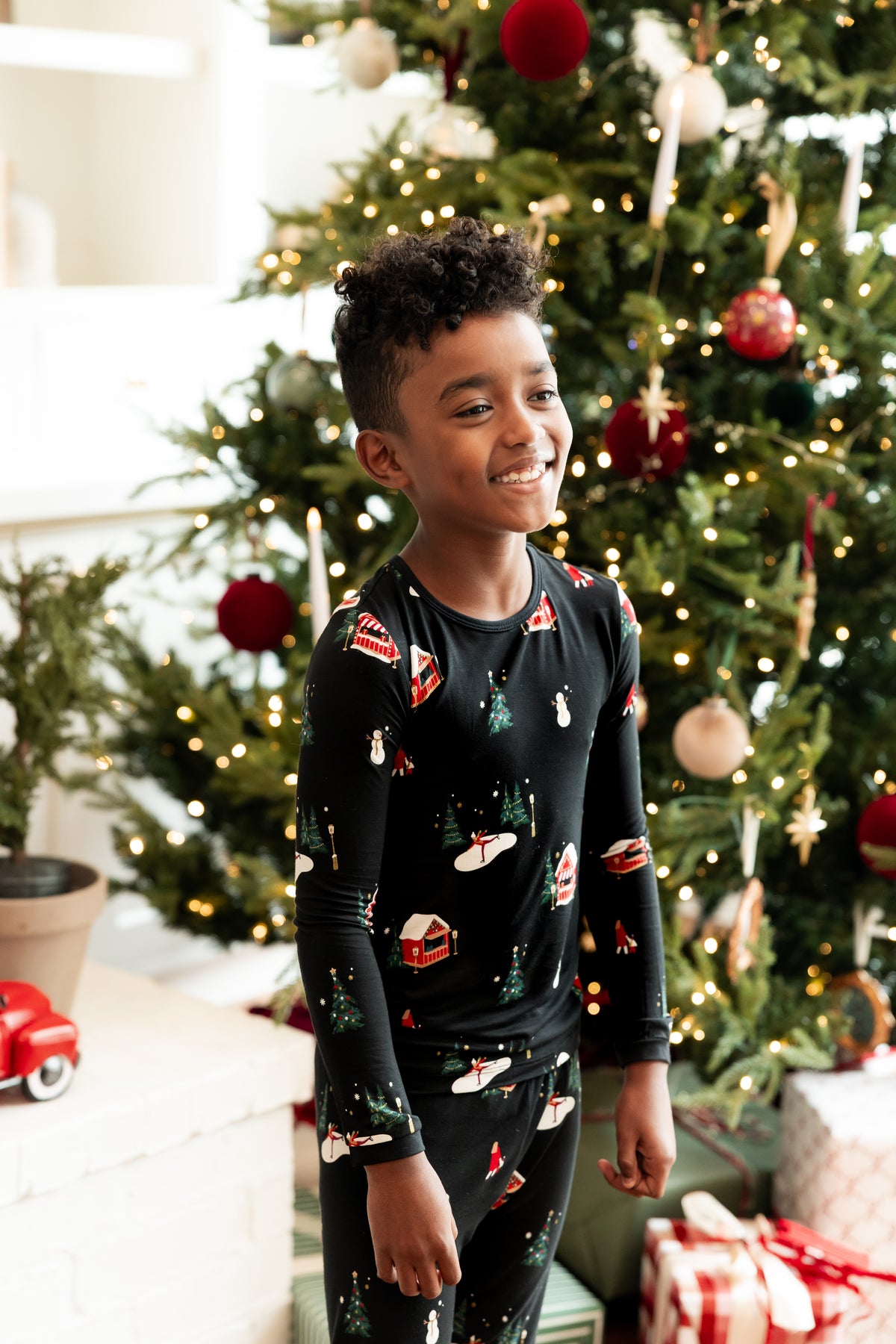 Long Sleeve Pajamas in Winter Wonderland
