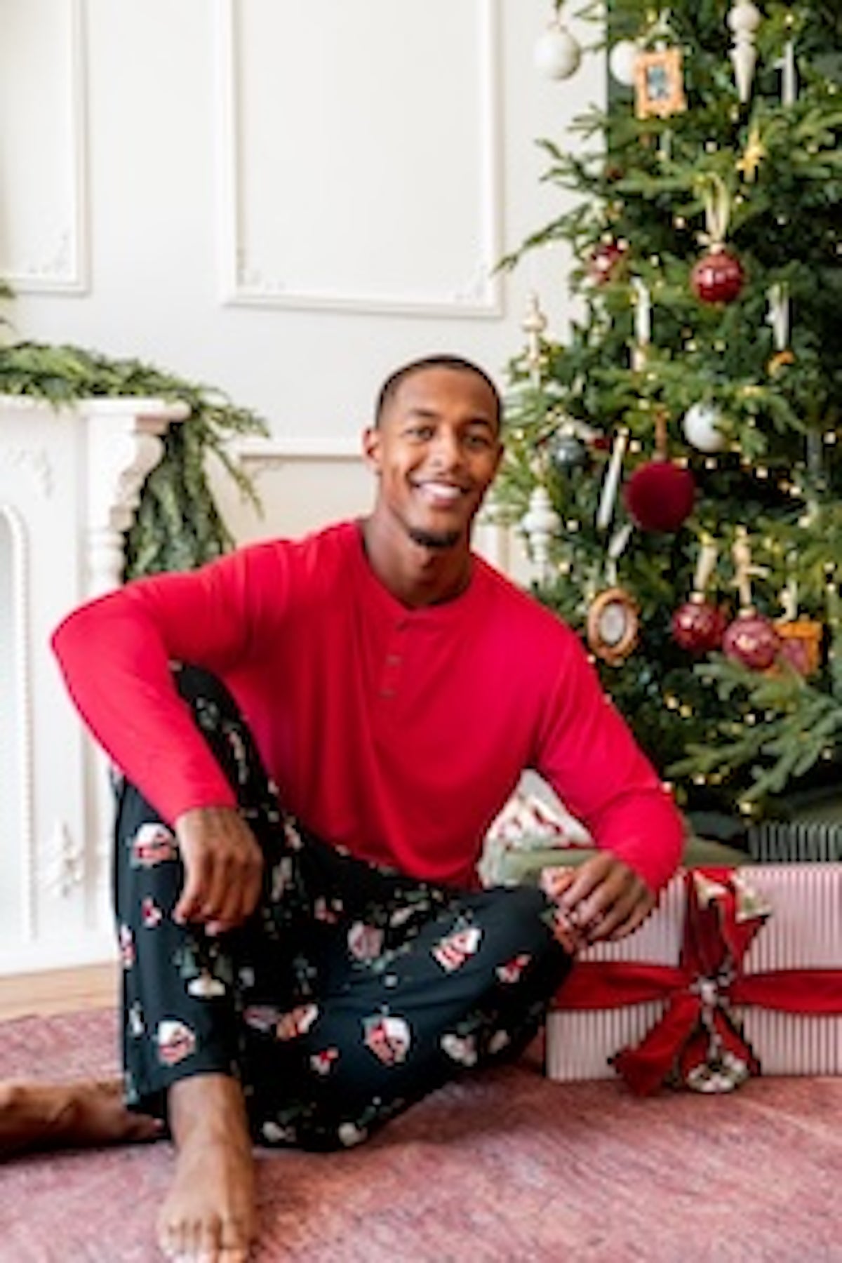 Men's Lounge Pants in Winter Wonderland