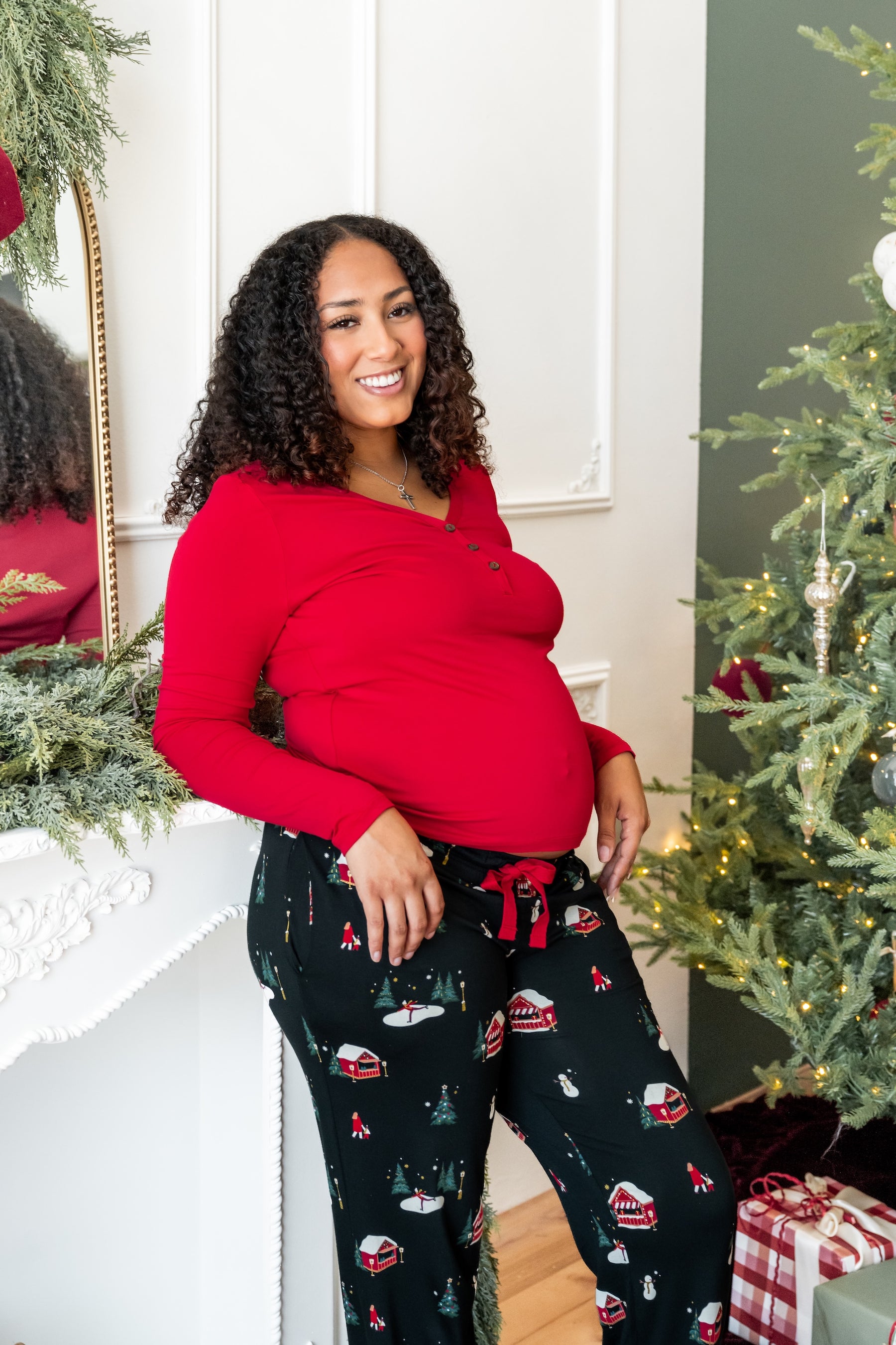 Women's Lounge Pants in Winter Wonderland
