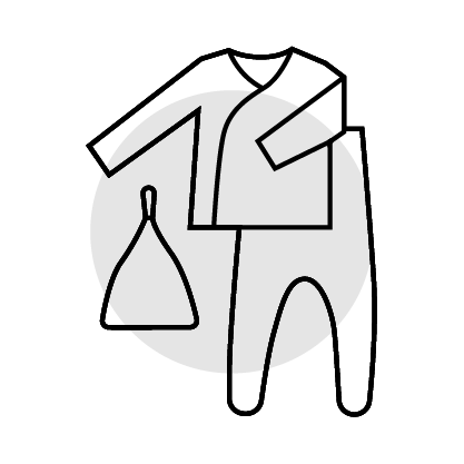 outline of a kyte baby take me home set with cap