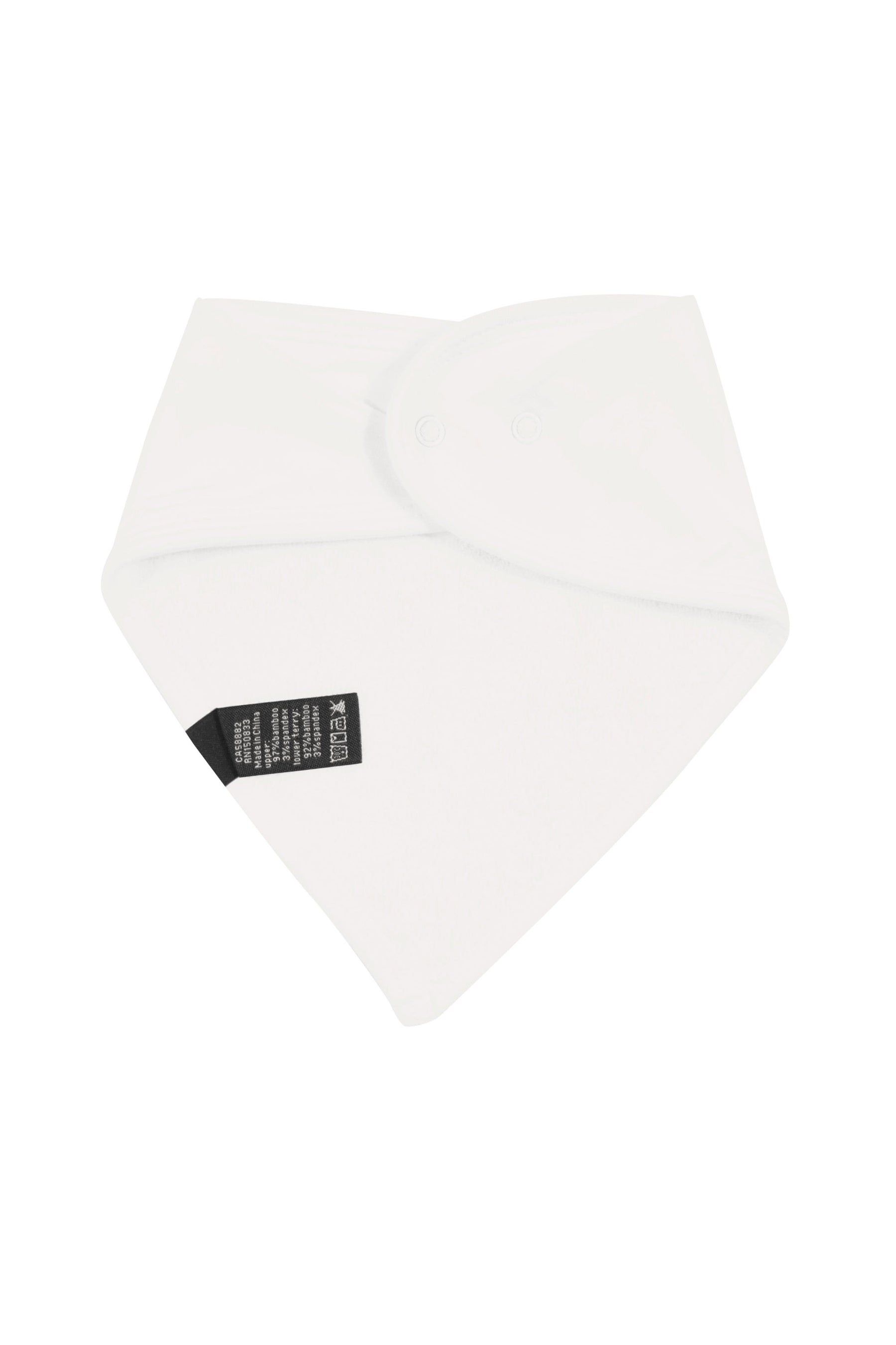 Bamboo terry lining on Kyte Baby Bib in Cloud