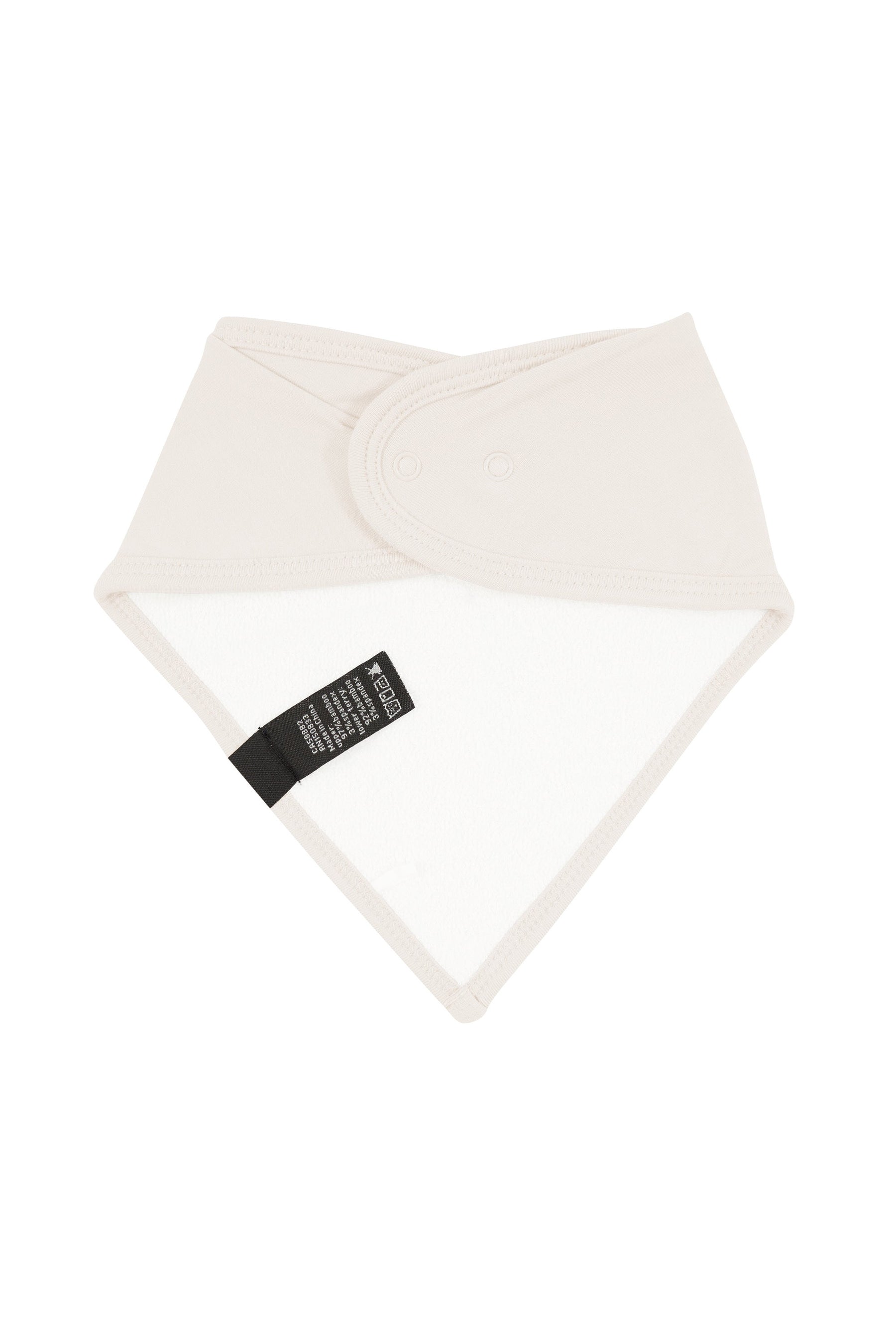 Bamboo terry lining on Kyte Baby Bib in Oat