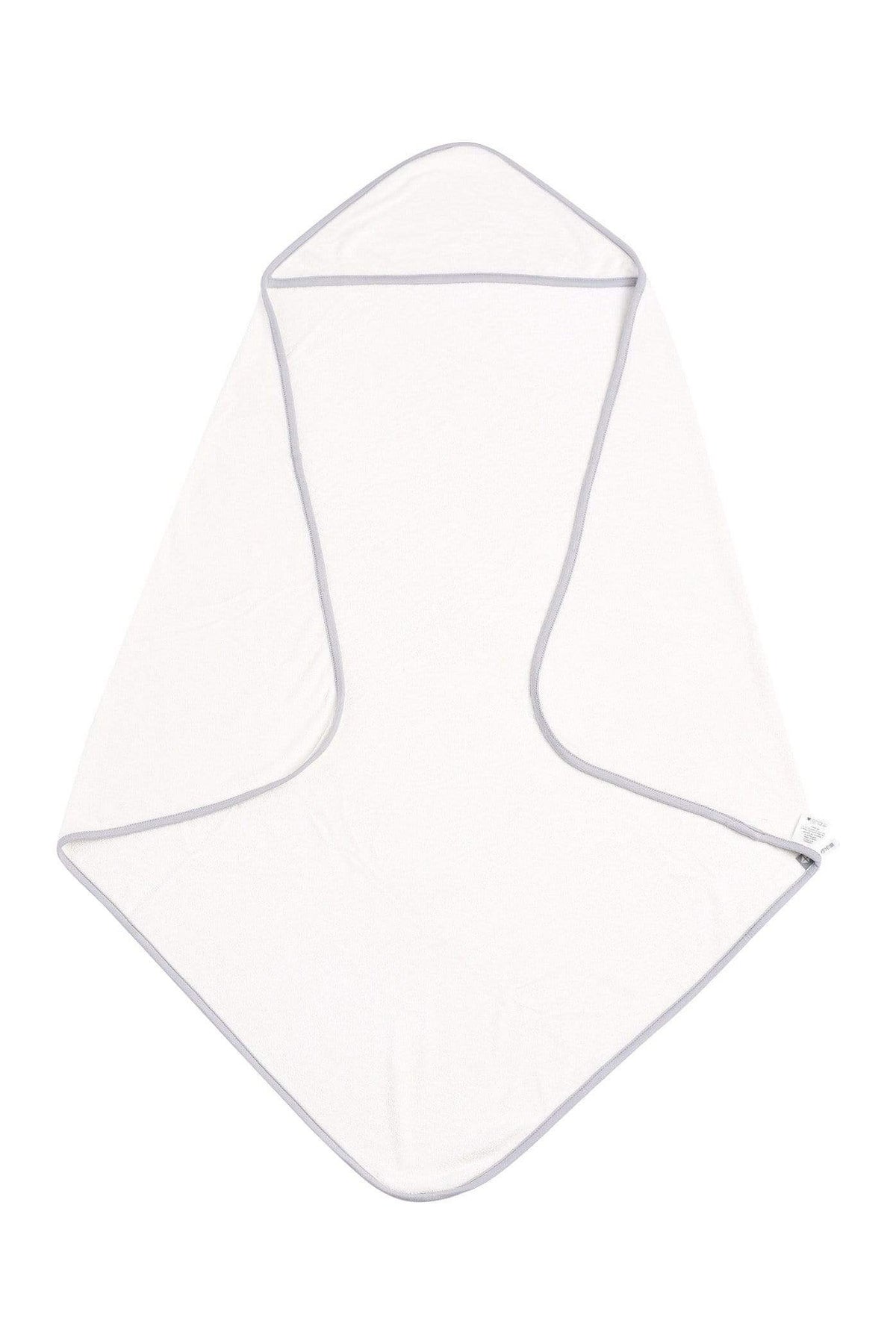 Kyte Baby Hooded Bath Towel in Cloud with Storm Trim