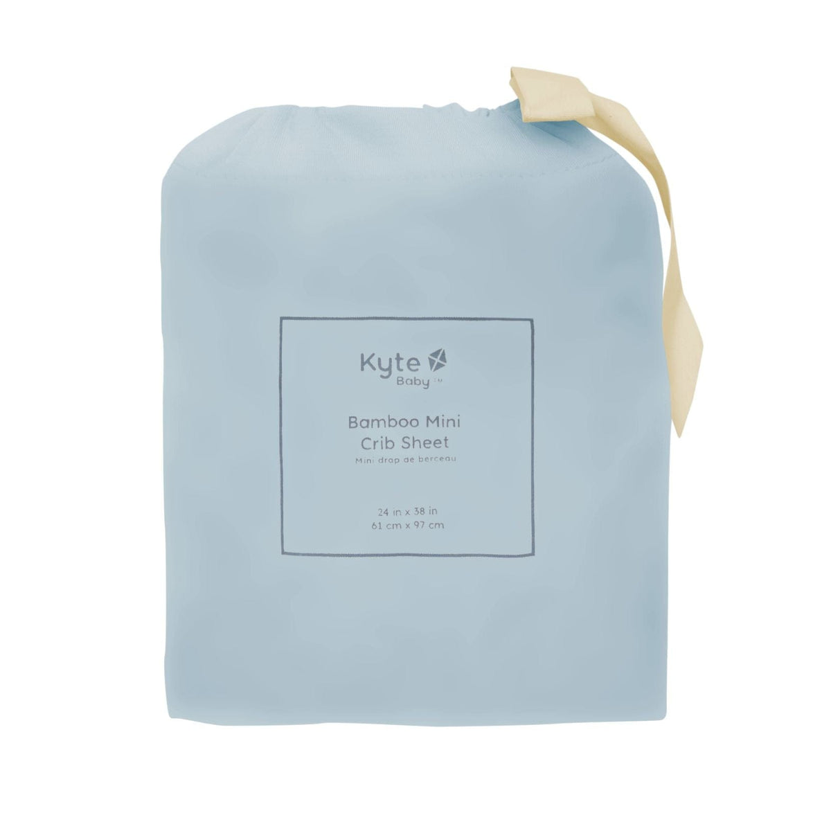 Kyte Baby Bamboo Mini Crib sheet in Fog
