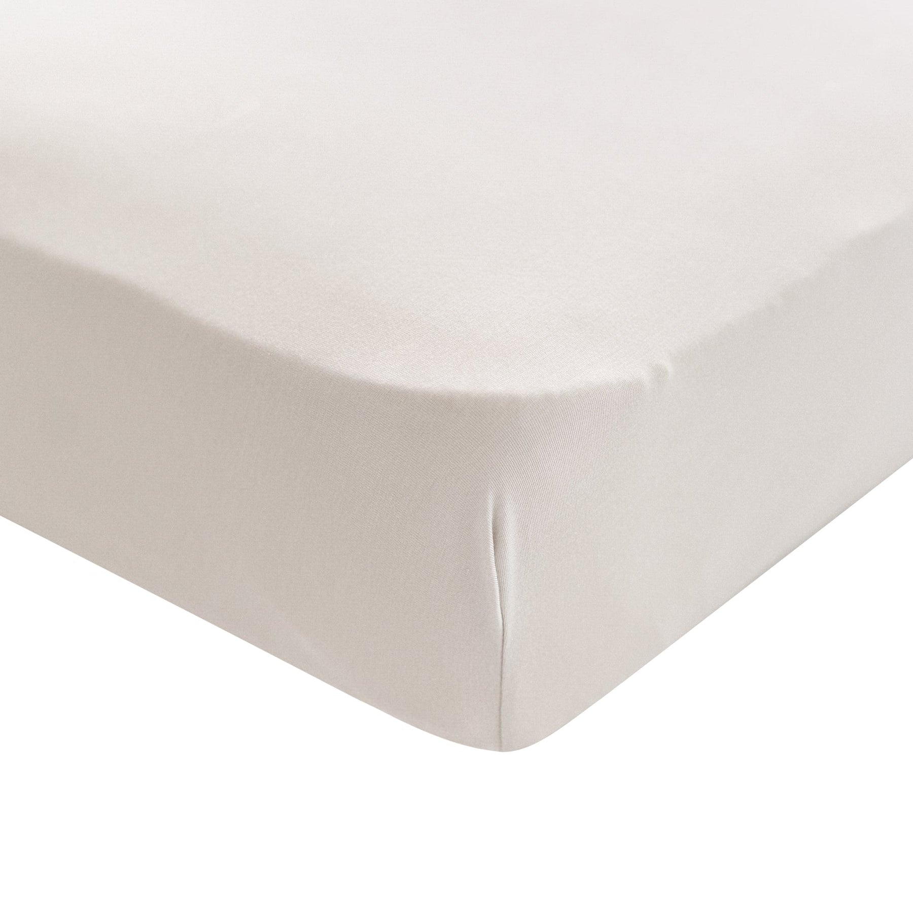 Corner of Kyte Baby Mini Crib Sheet in Oat