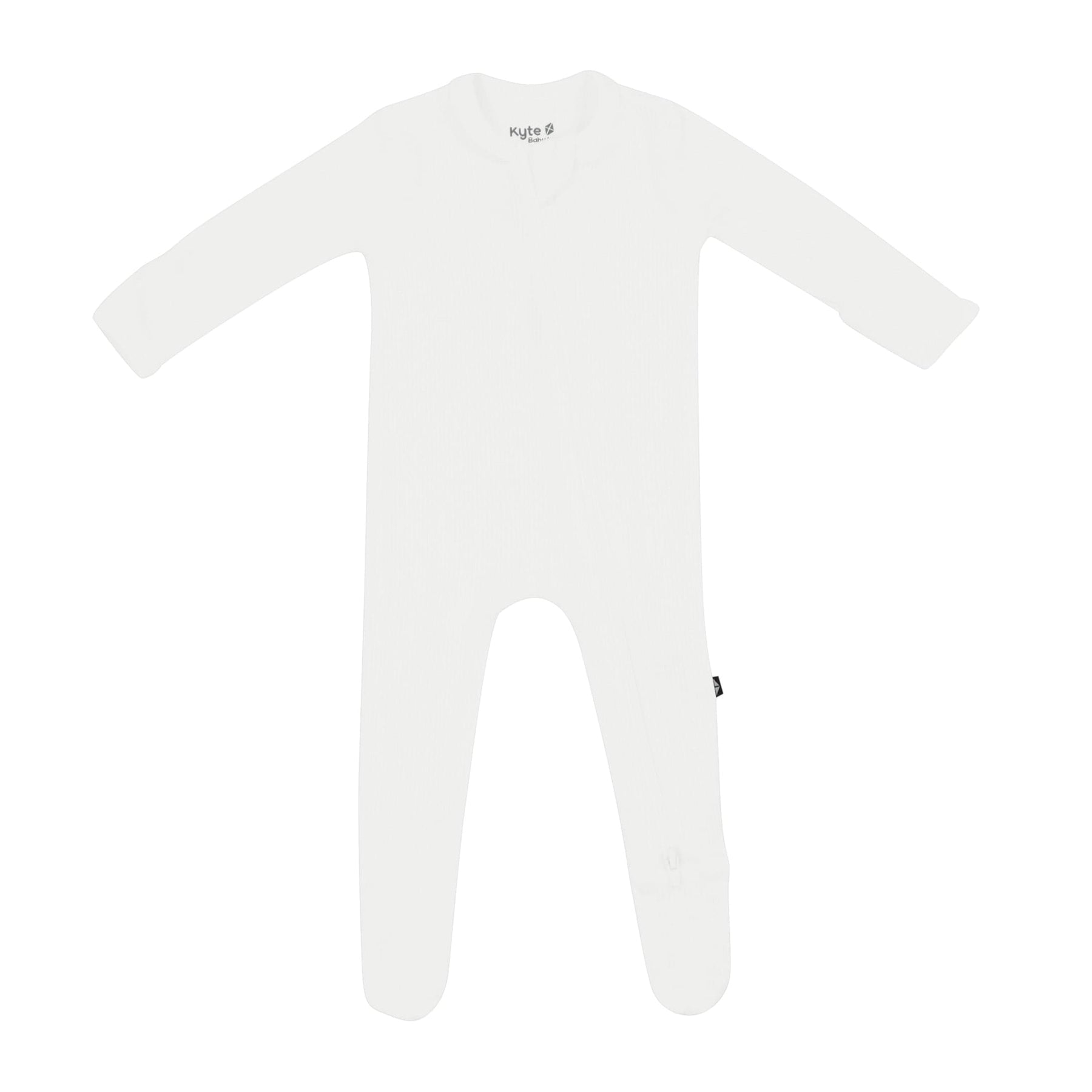 Kyte Baby Ribbed Zippered Footie in Cloud