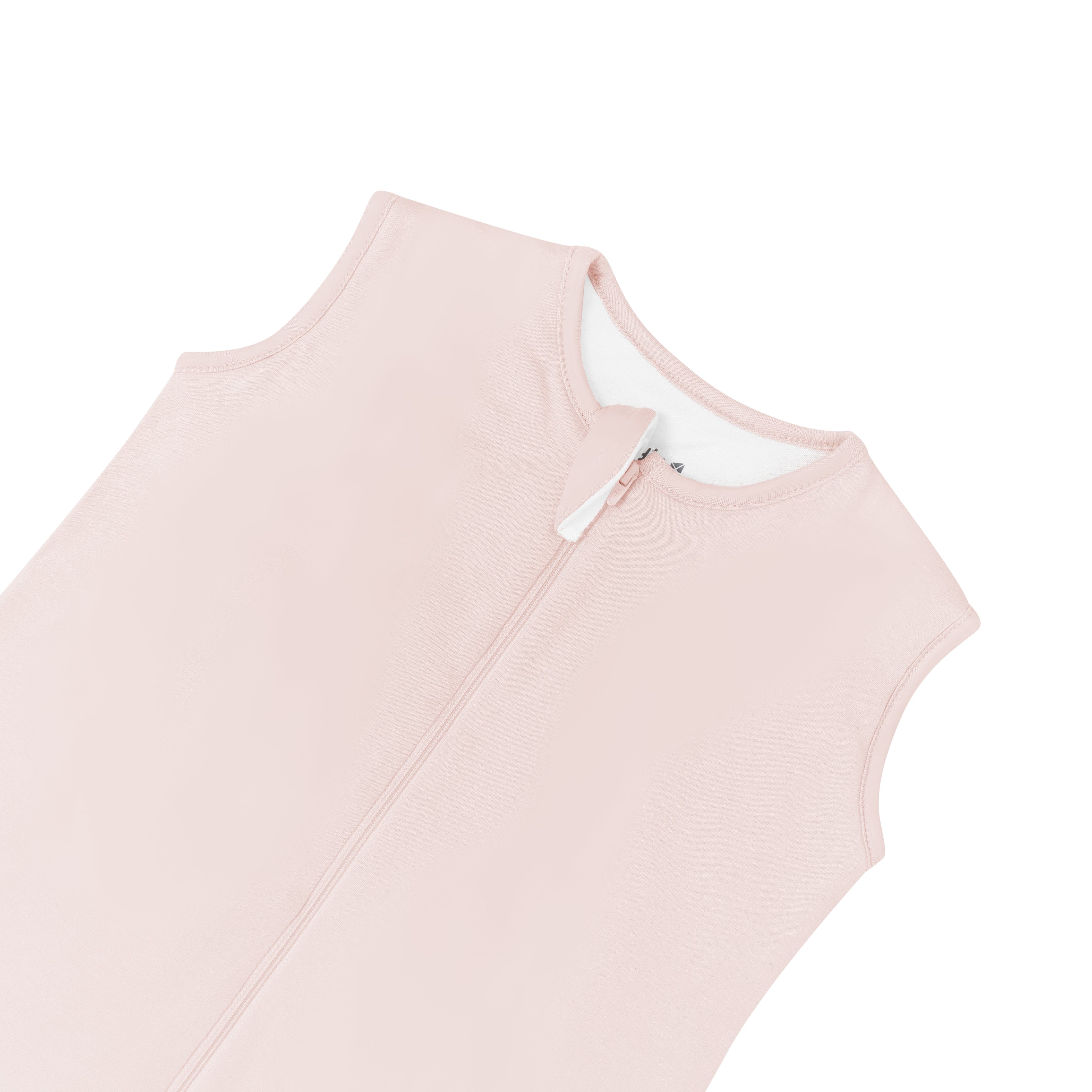 Zipper garage on Kyte Baby Sleep Bag Walker in Blush 2.5