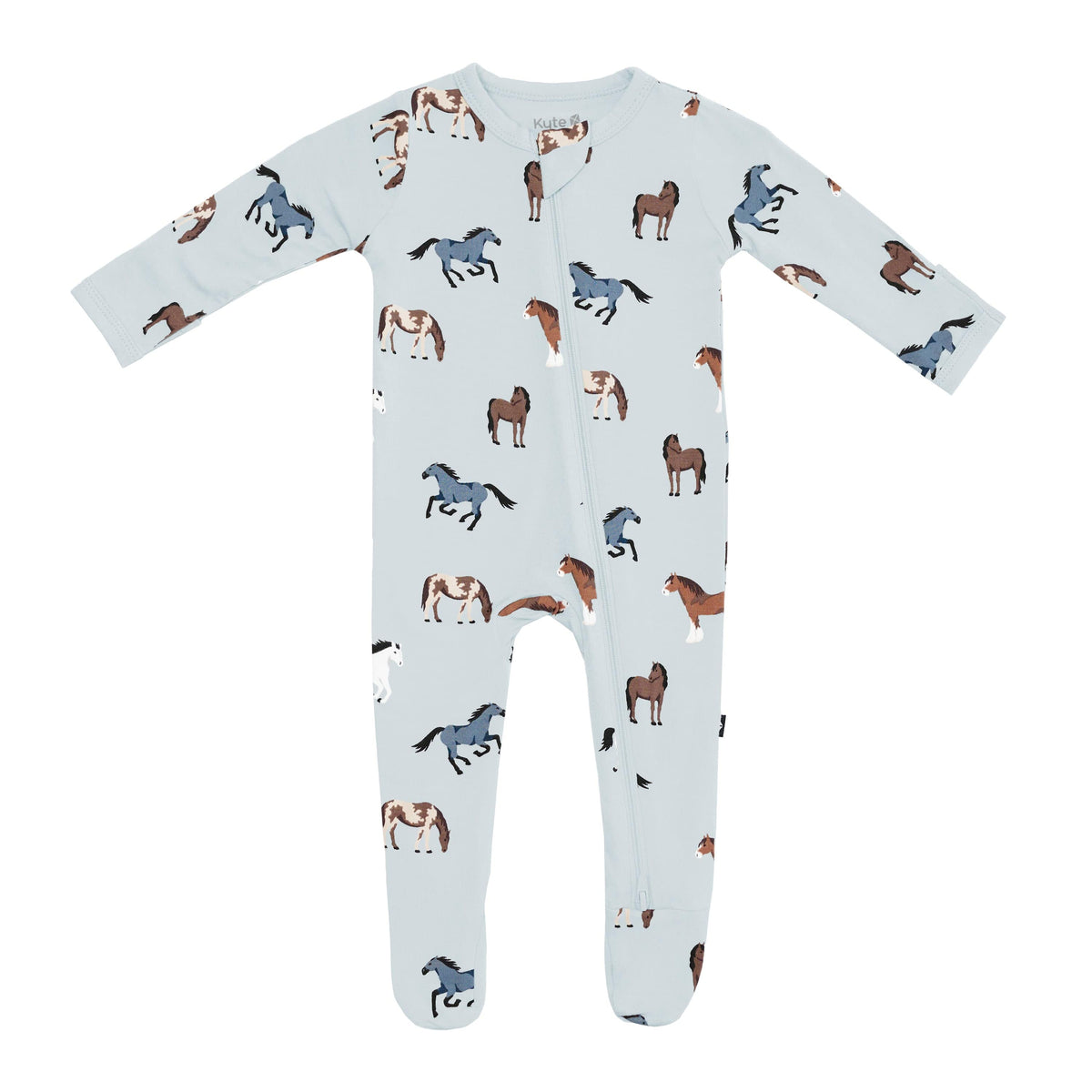 Kyte Baby Zippered Footie in Horse