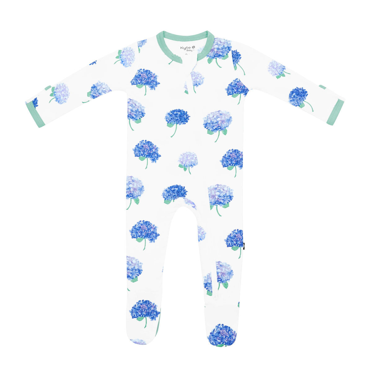 Kyte Baby Zippered Footies Zippered Footie in Hydrangea