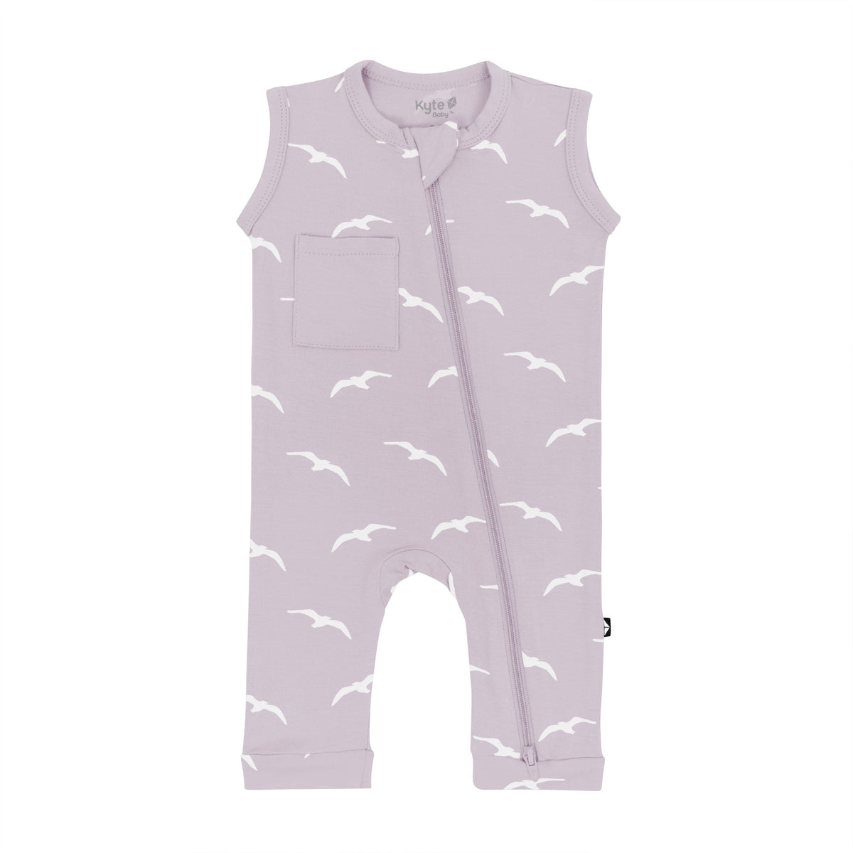 Kyte Baby Zippered Sleeveless Romper Zippered Sleeveless Romper in Seagull