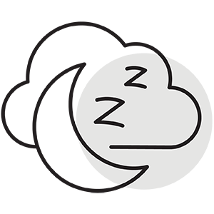 icon that shows a cloud, moon and "zz" to represent sleep