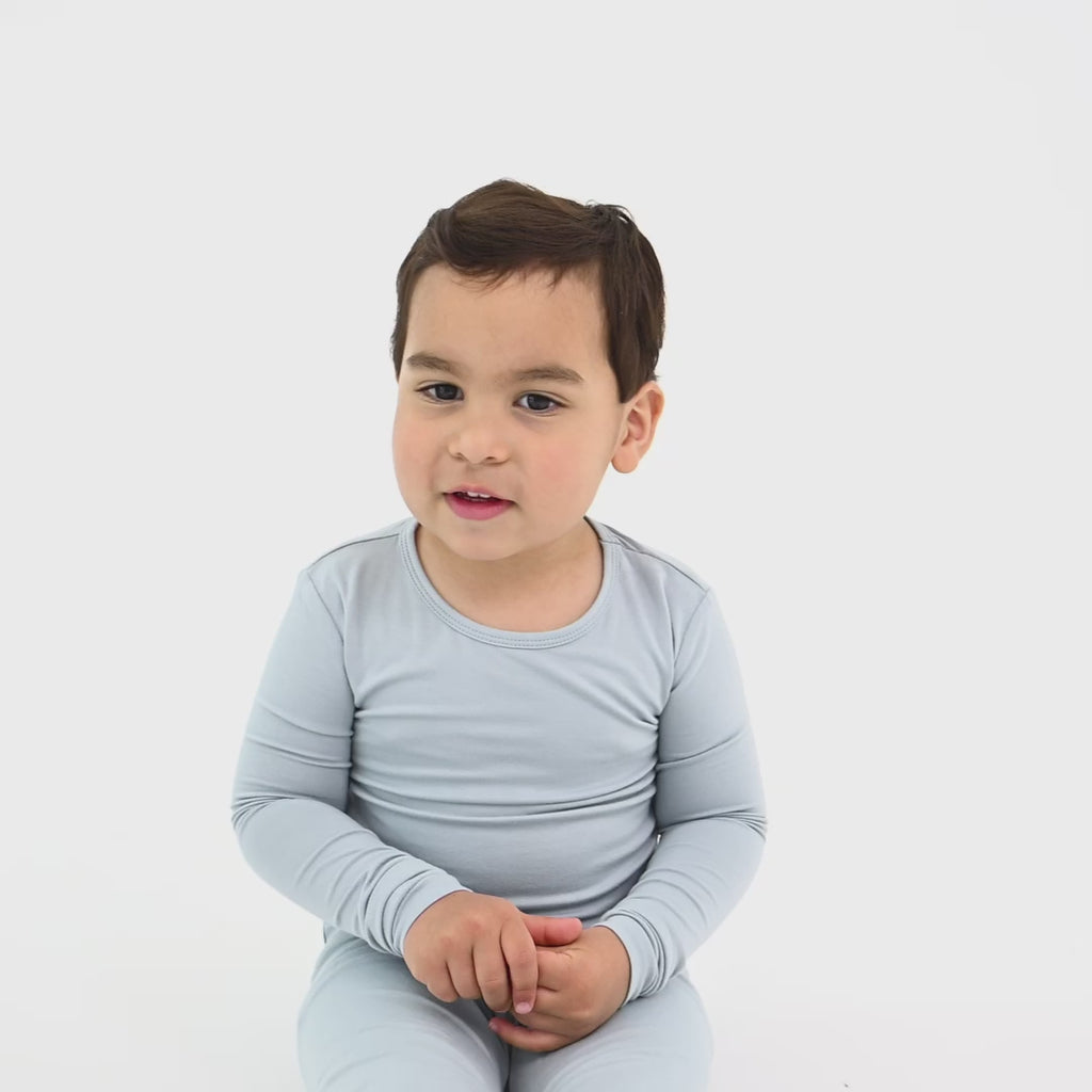 Video of Child wearing Long Sleeve Toddler Pajamas in Fog