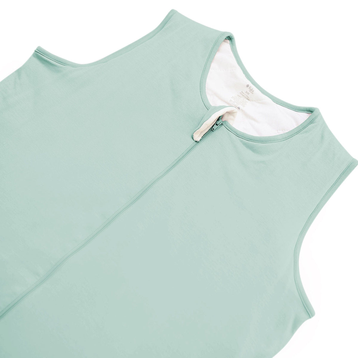 Protective Zipper Garage on Kyte Baby Adult Sleep Bag Walker in Sage