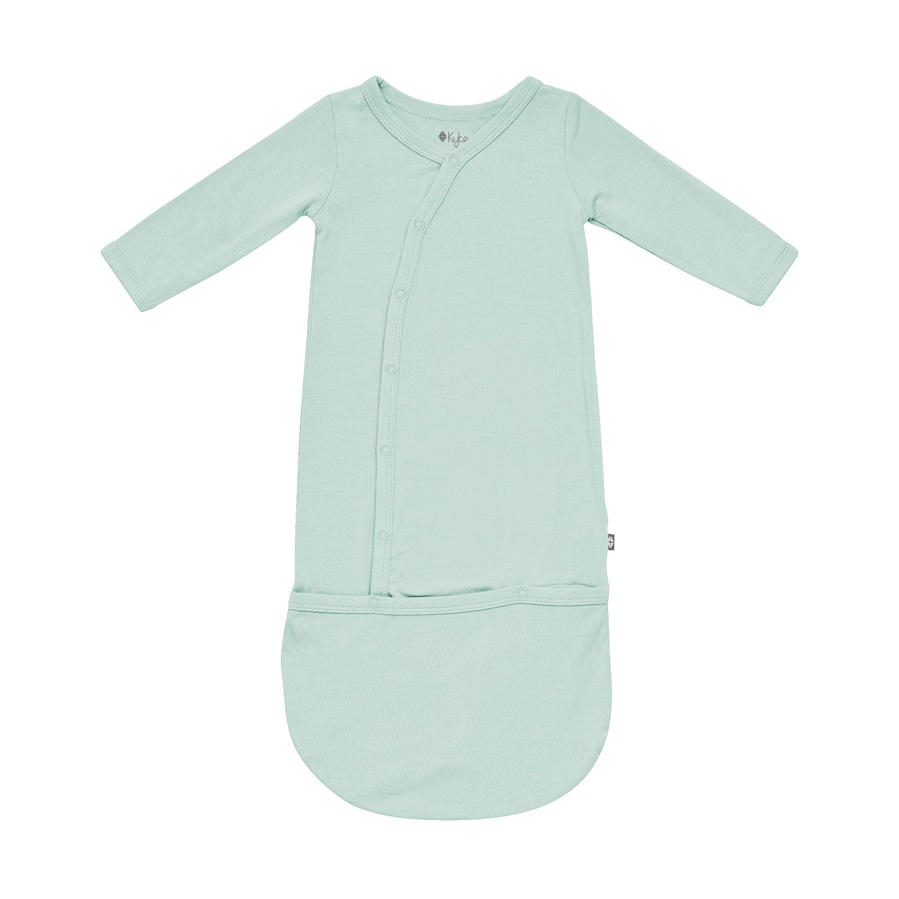 Flat lay of Kyte Baby Bundler in Sage